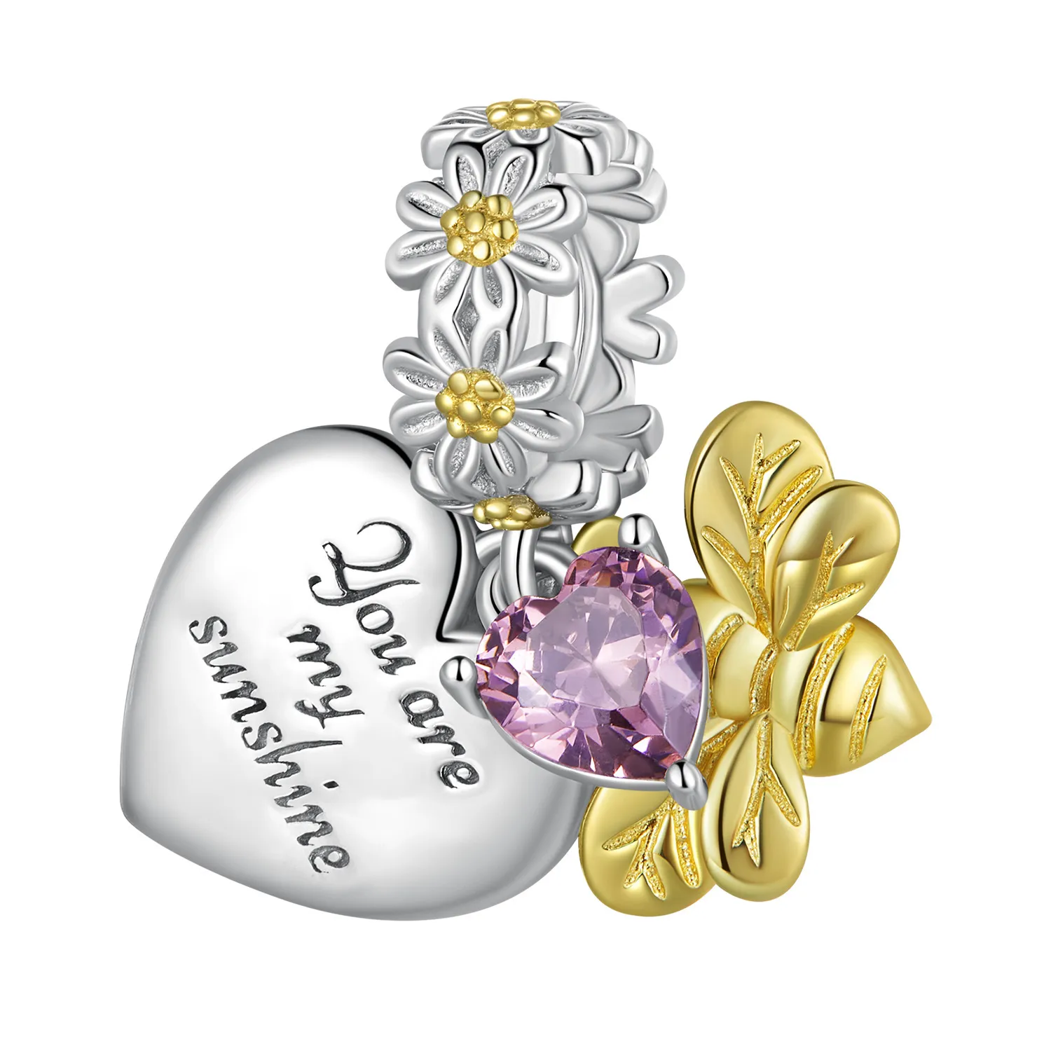 pandora style daisy bee charm bsc816