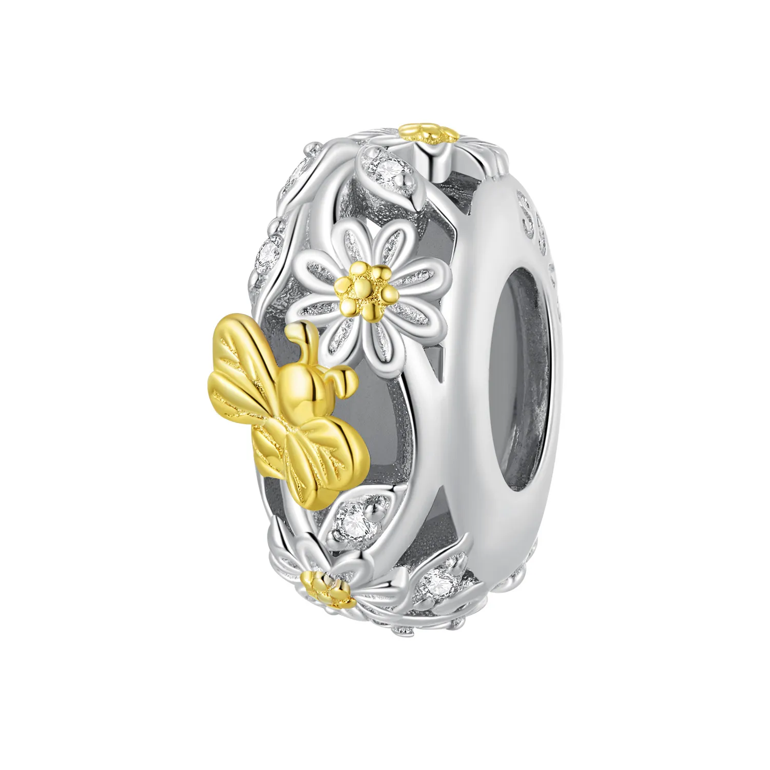 pandora style daisy bee silikonavstandsstykke bsc819