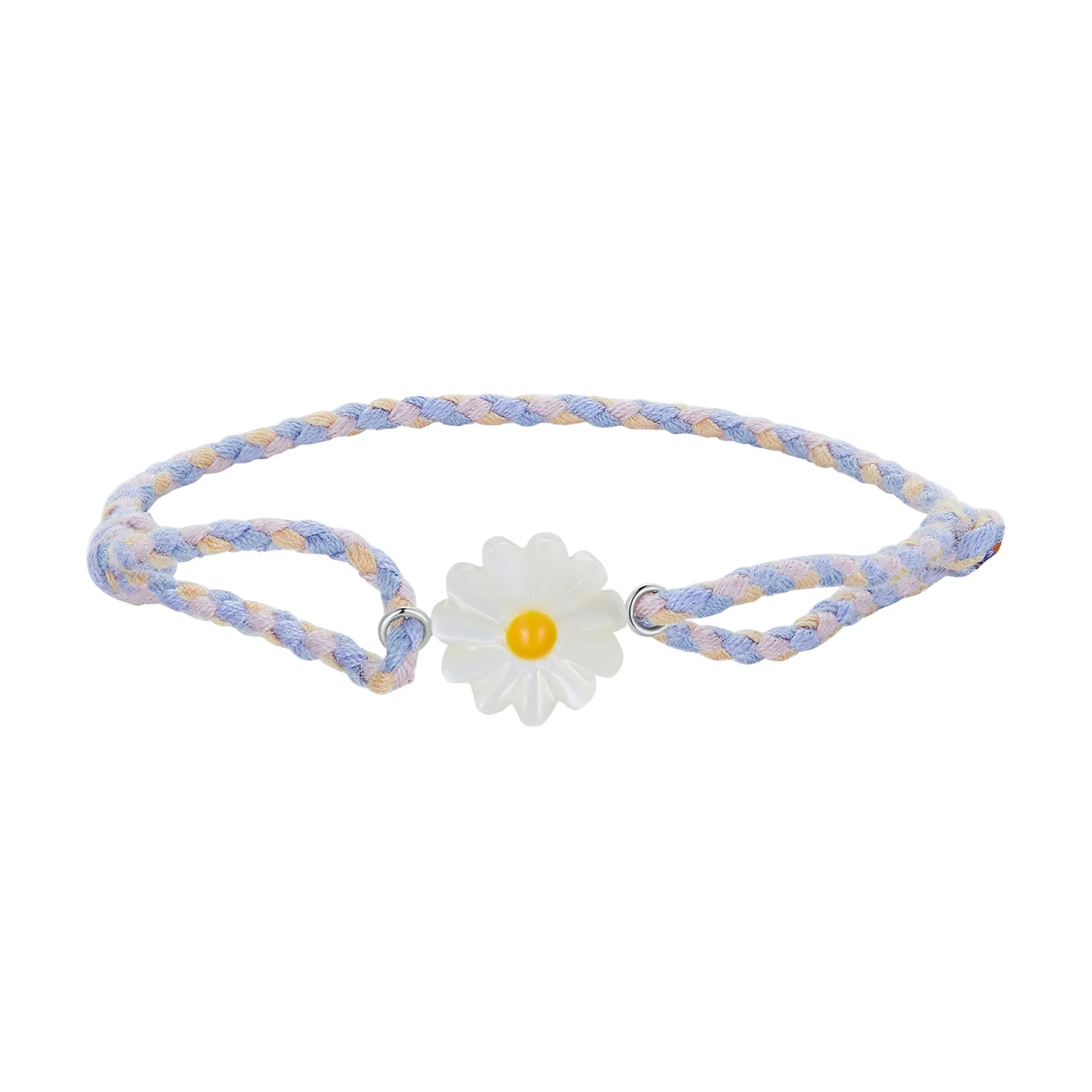 Pandora Style Daisy Cord Armbånd - SCB250