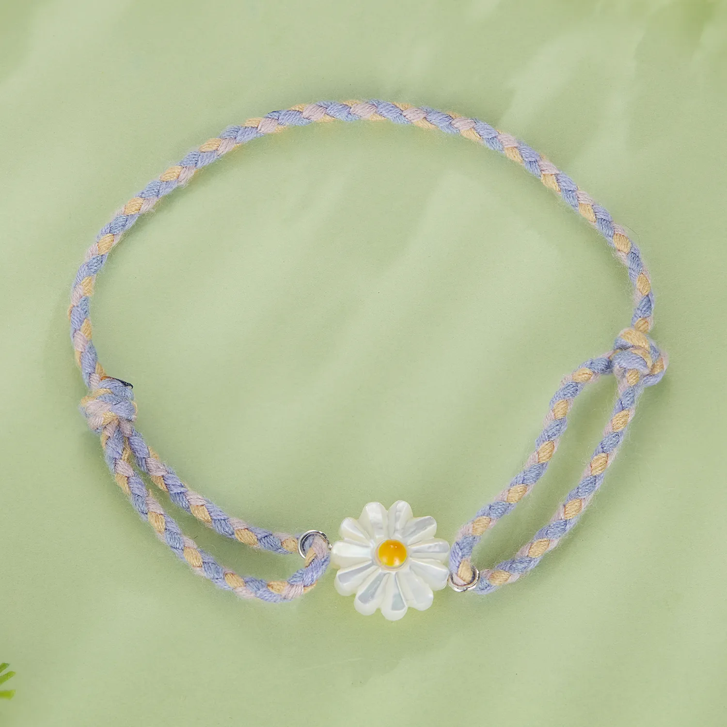 Pandora Style Daisy Cord Armbånd - SCB250