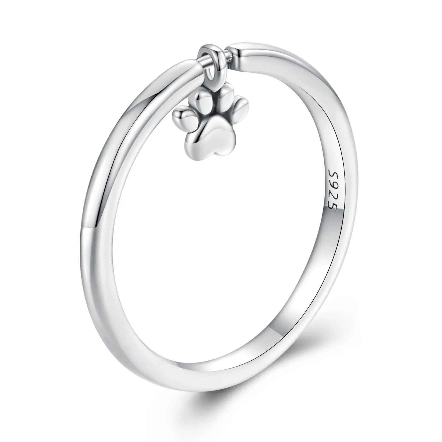 Pandora Style Dog Paw Ring - SCR892