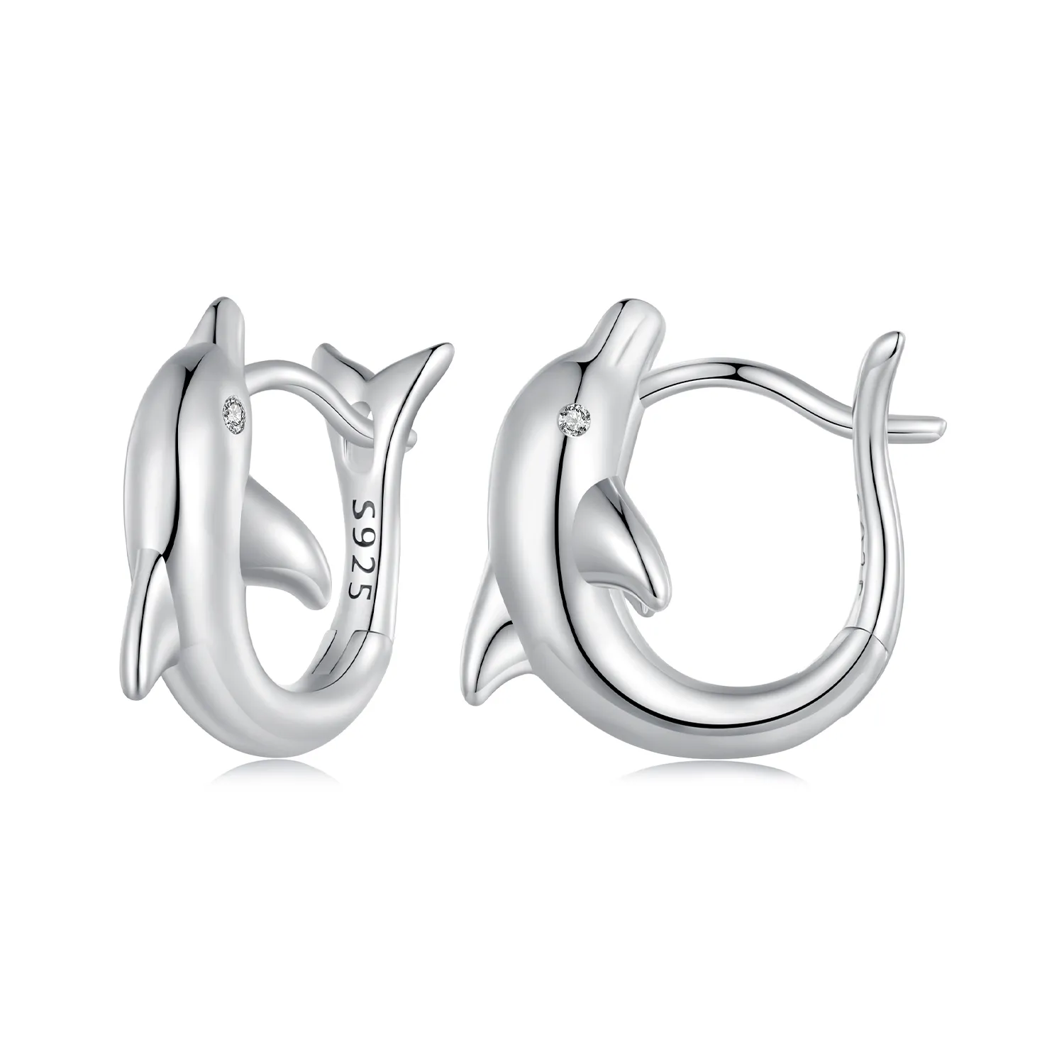 Pandora Style Dolphin Hoop øredobber - BSE881