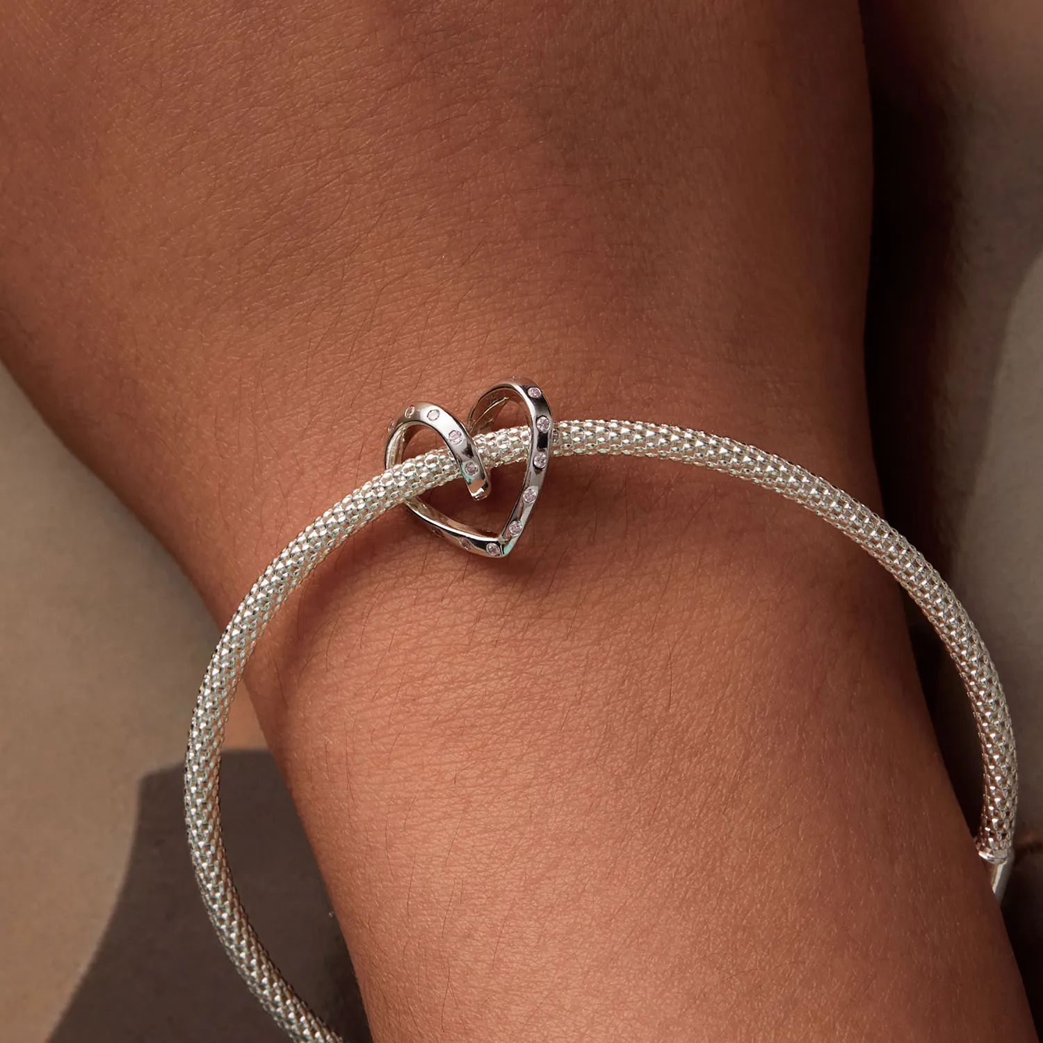 Pandora Style Entangled Heart Charm - BSC928