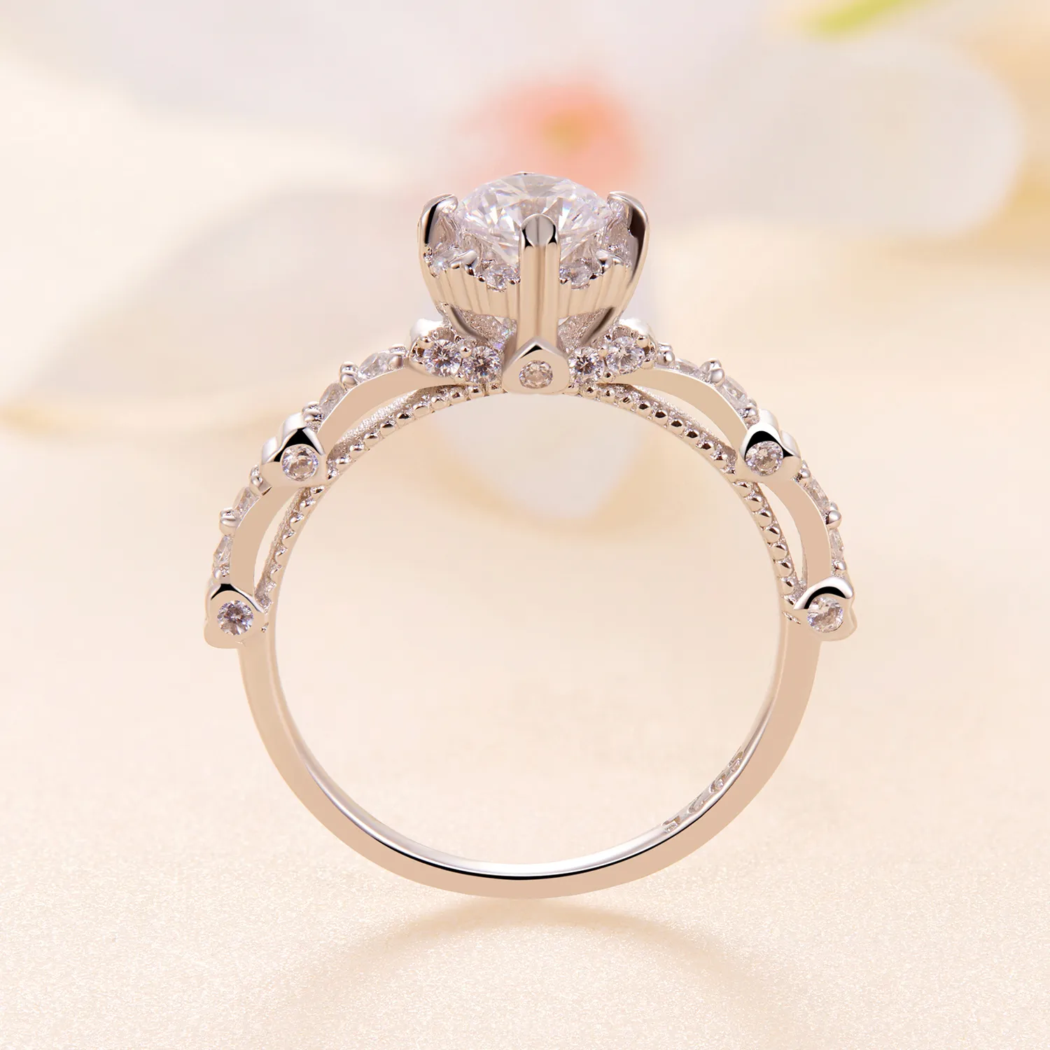 Pandora Style Exquisite Moissanite Ring - MSR023