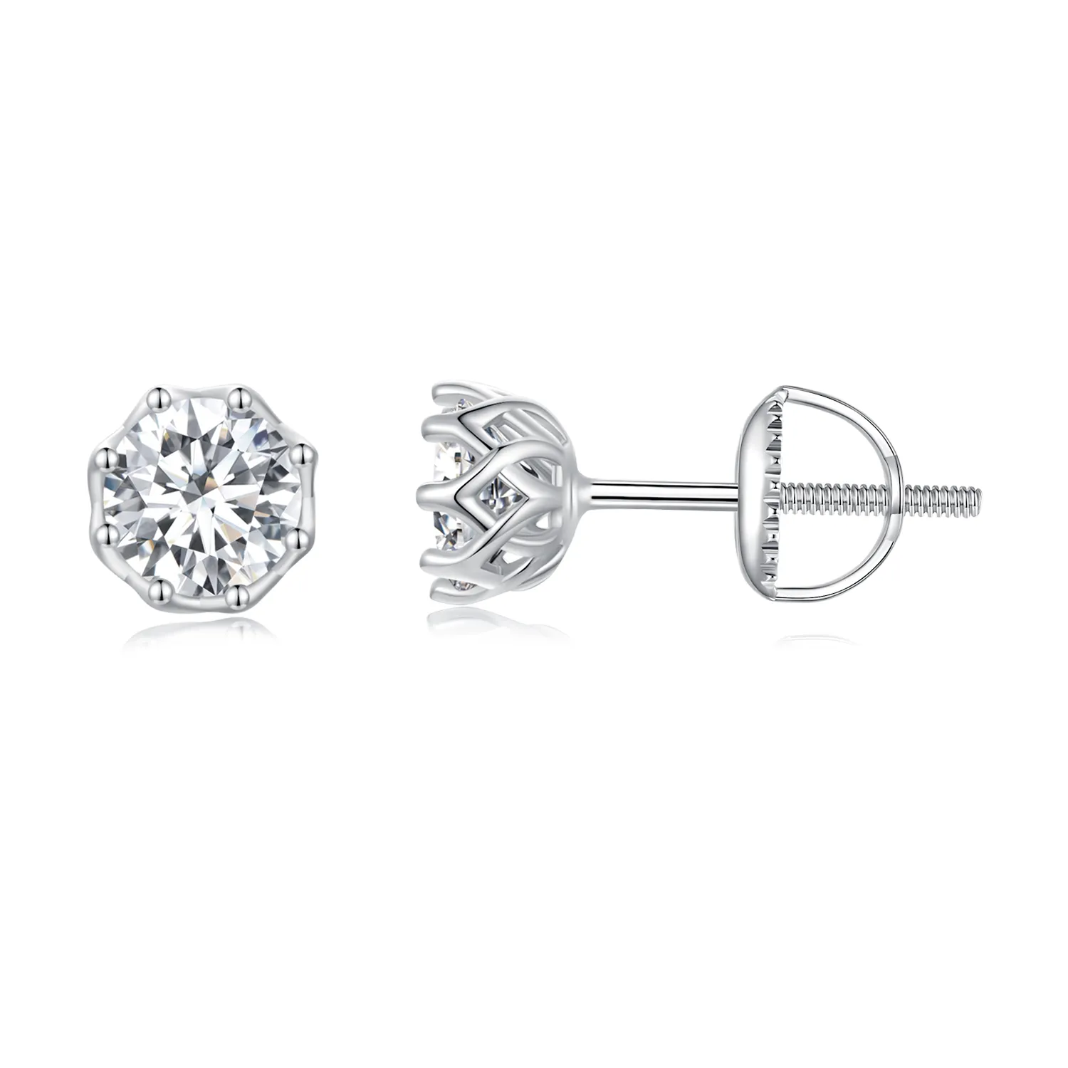 Pandora Style Exquisite Moissanite ørepynt (to sertifikater) - MSE016-S