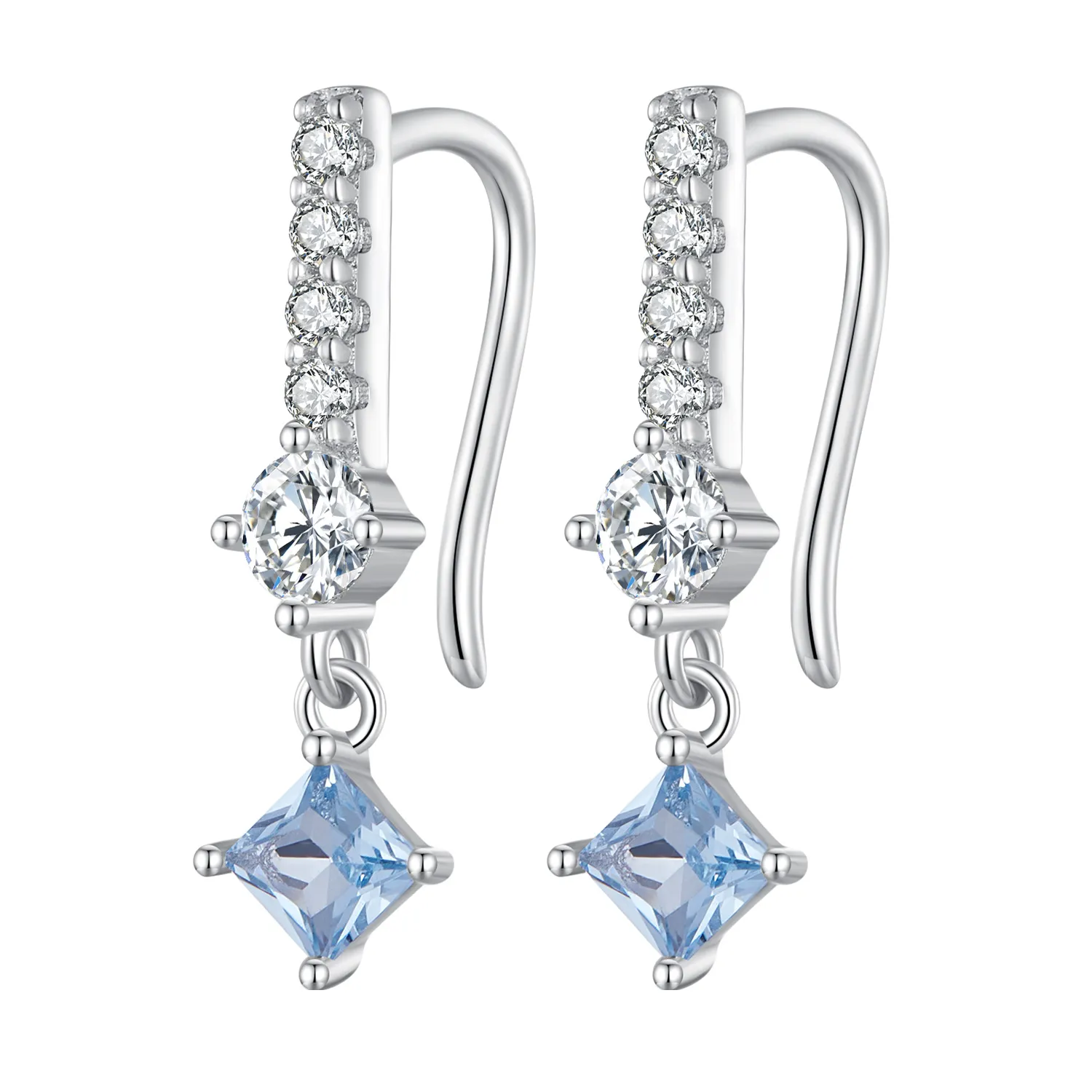 Pandora Style Exquisite Stone-Set Dangle øredobber - SCE1586