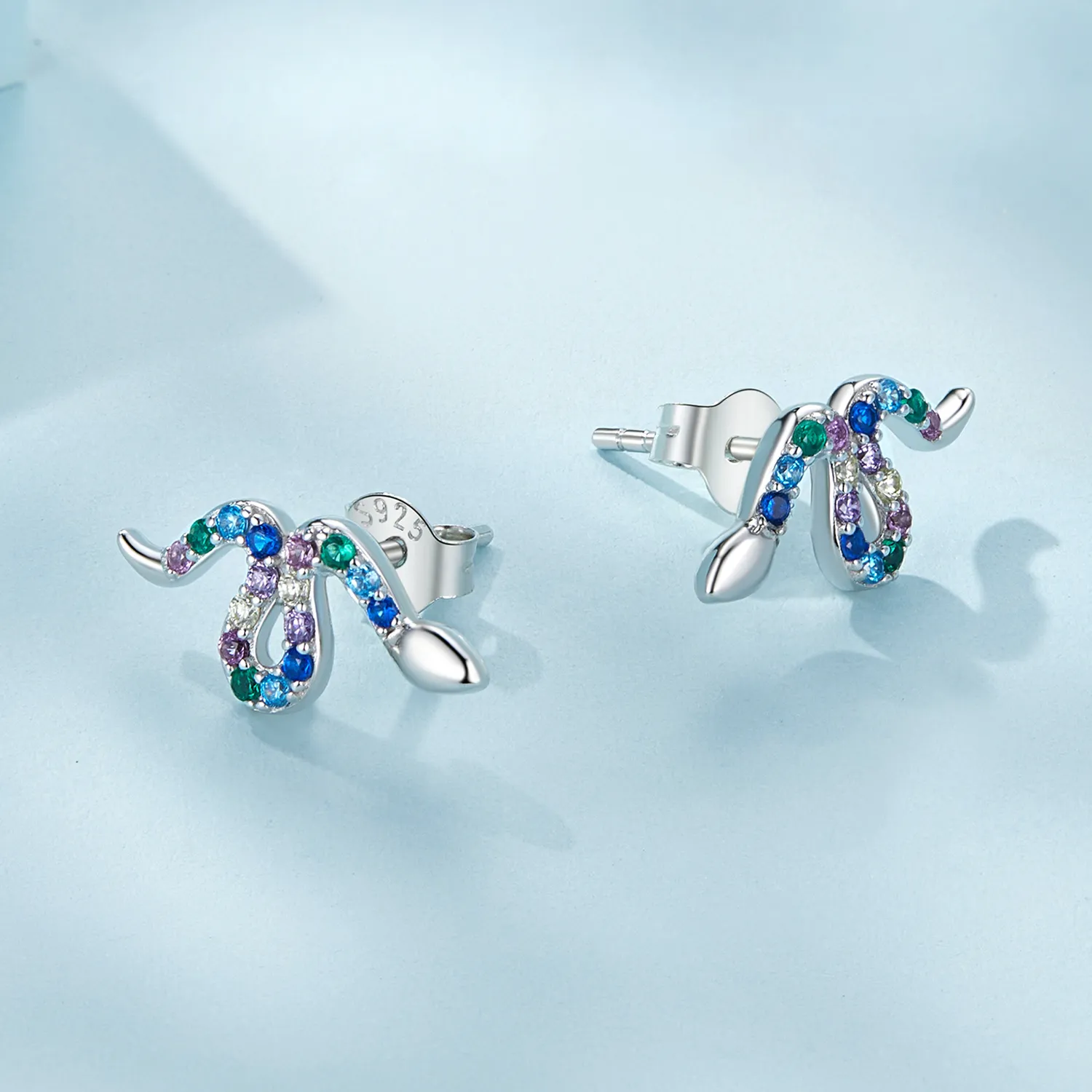 Pandora Style Fargerike Snake Studs øredobber - SCE1633