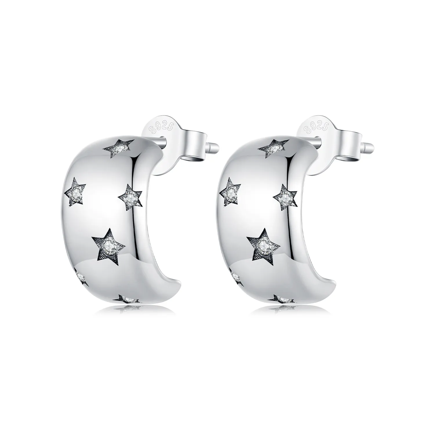 Pandora Style Flash Star Studs øredobber - BSE884