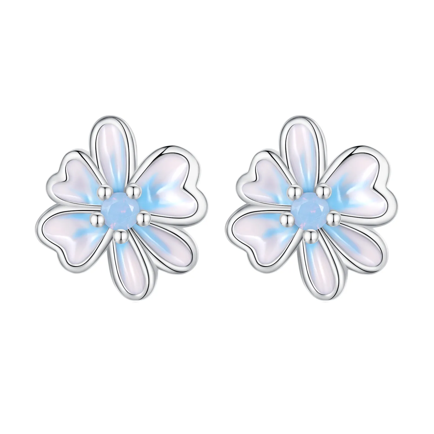 pandora style flower studs øredobber sce1572