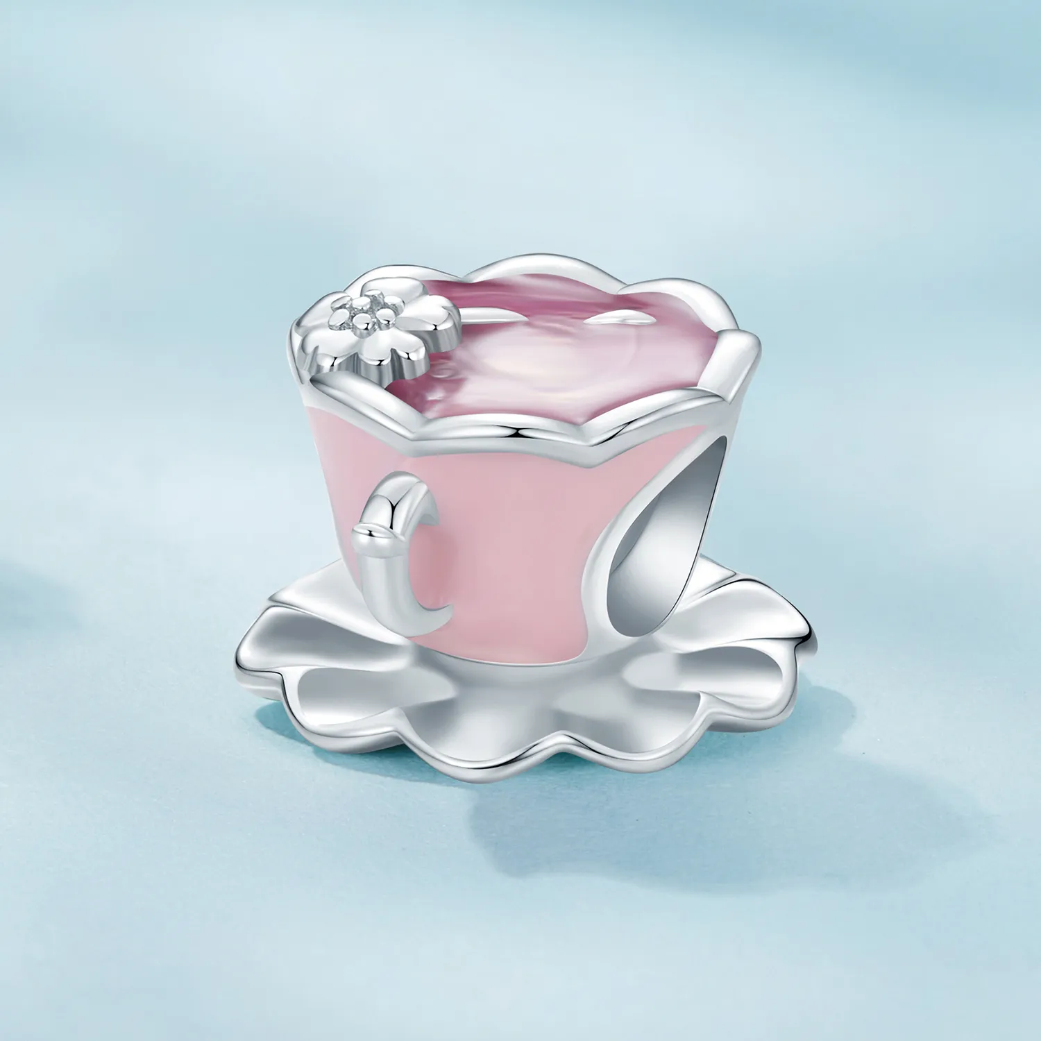 Pandora Style Flower Tea Cup Charm - SCC2563