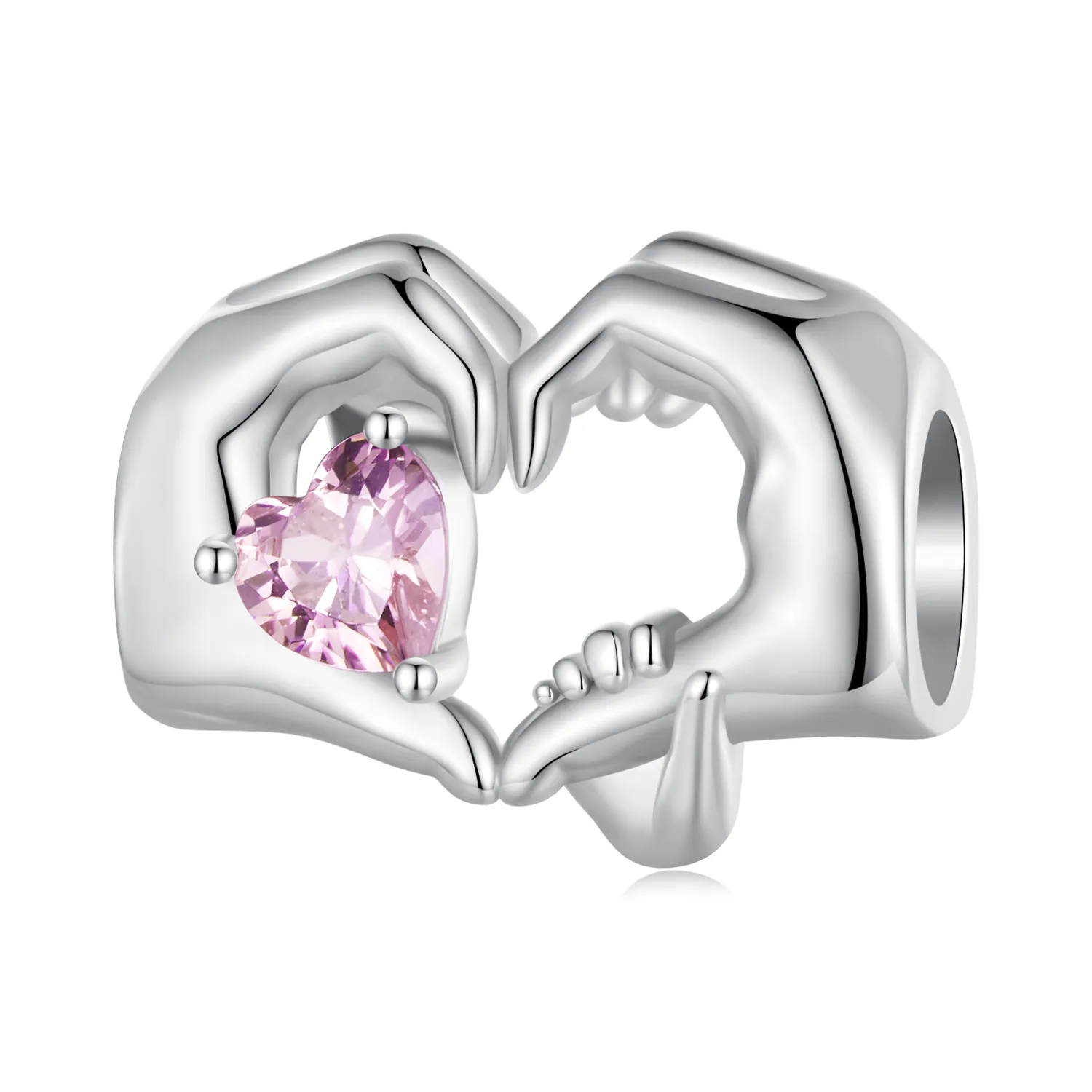 Pandora Style Heart Gesture Charm - BSC829