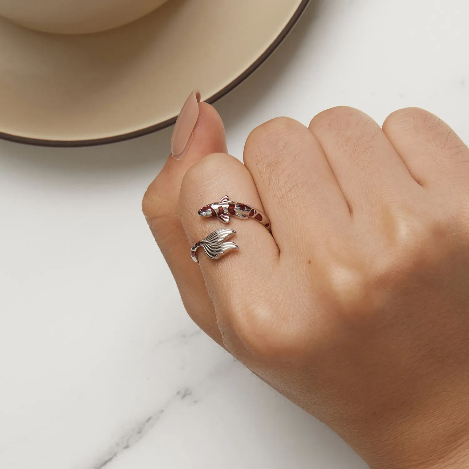 Pandora Style Koi Open Ring - BSR474-E