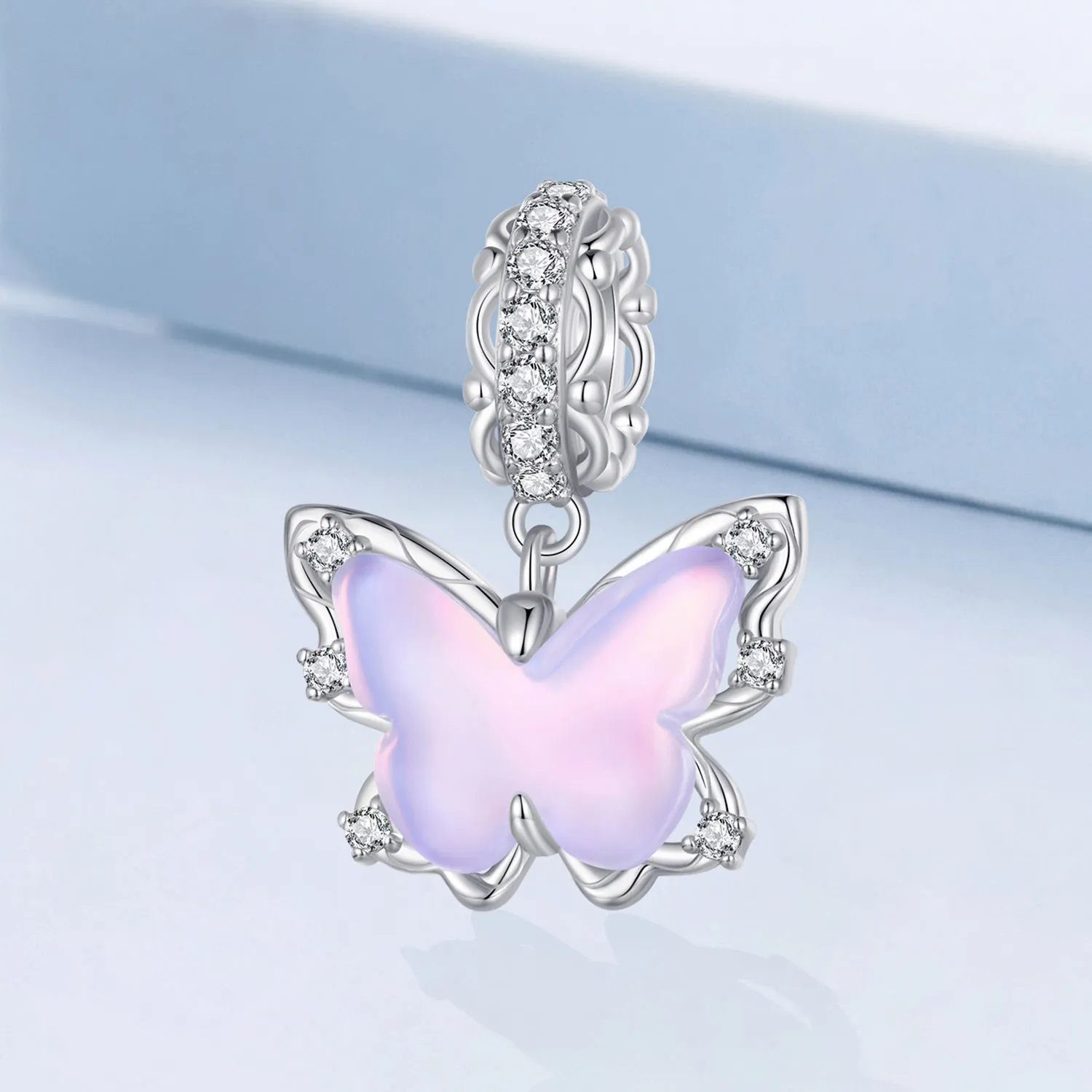 Pandora Style Lace Butterfly Dingle - BSC925