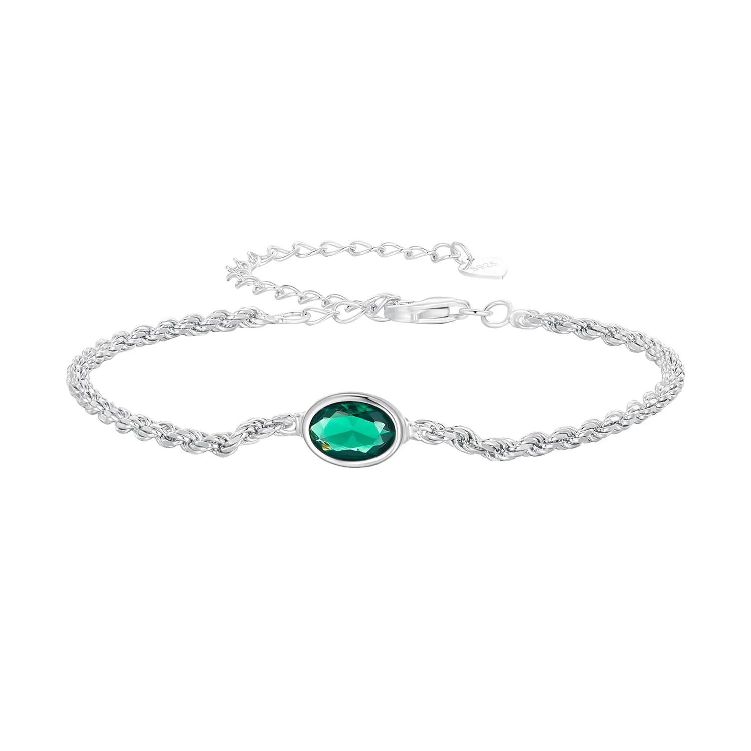 Pandora Style Light Luxury Green Zirconia Chopard Armbånd - BSB116