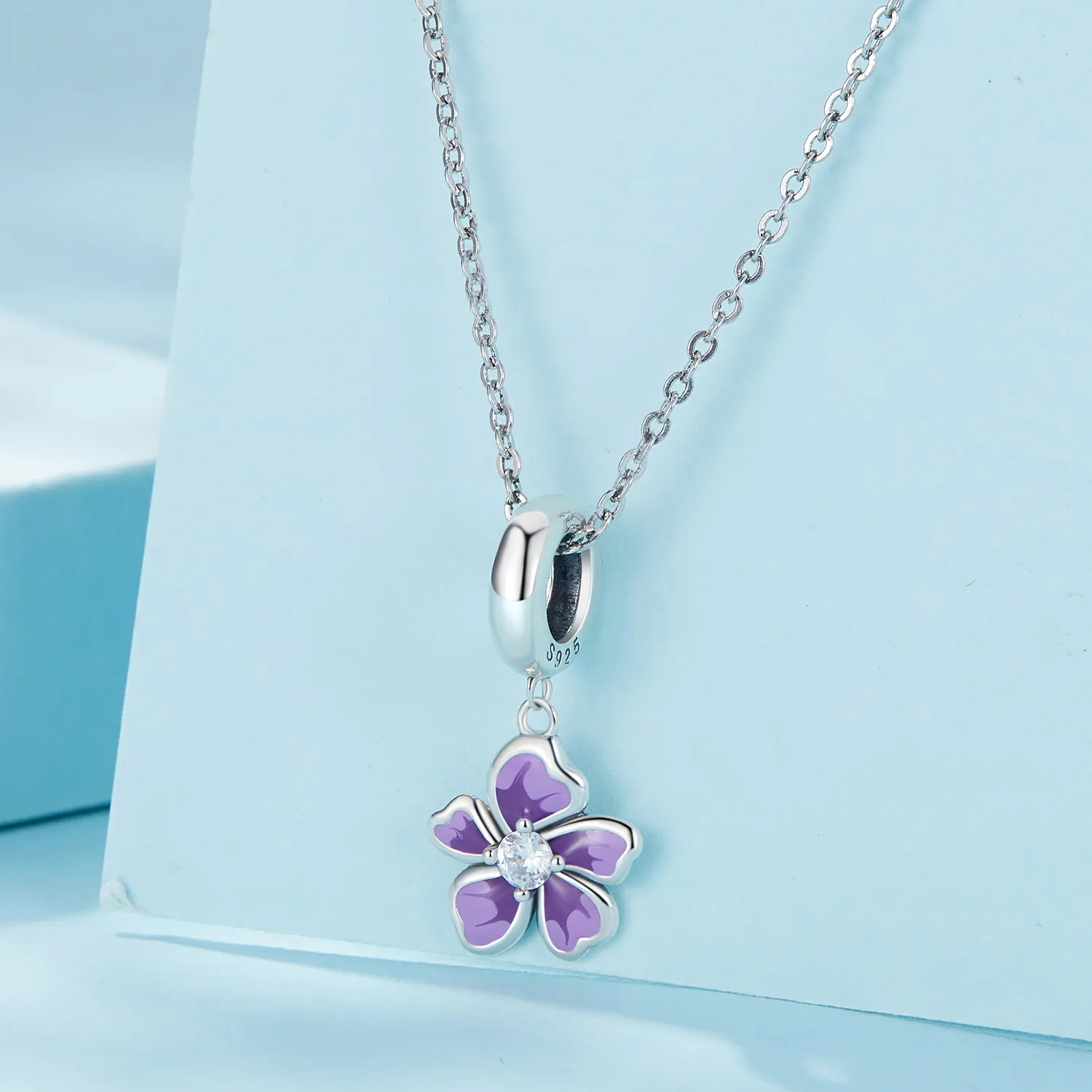 Pandora Style Lilla Flower Dingle - SCC2556