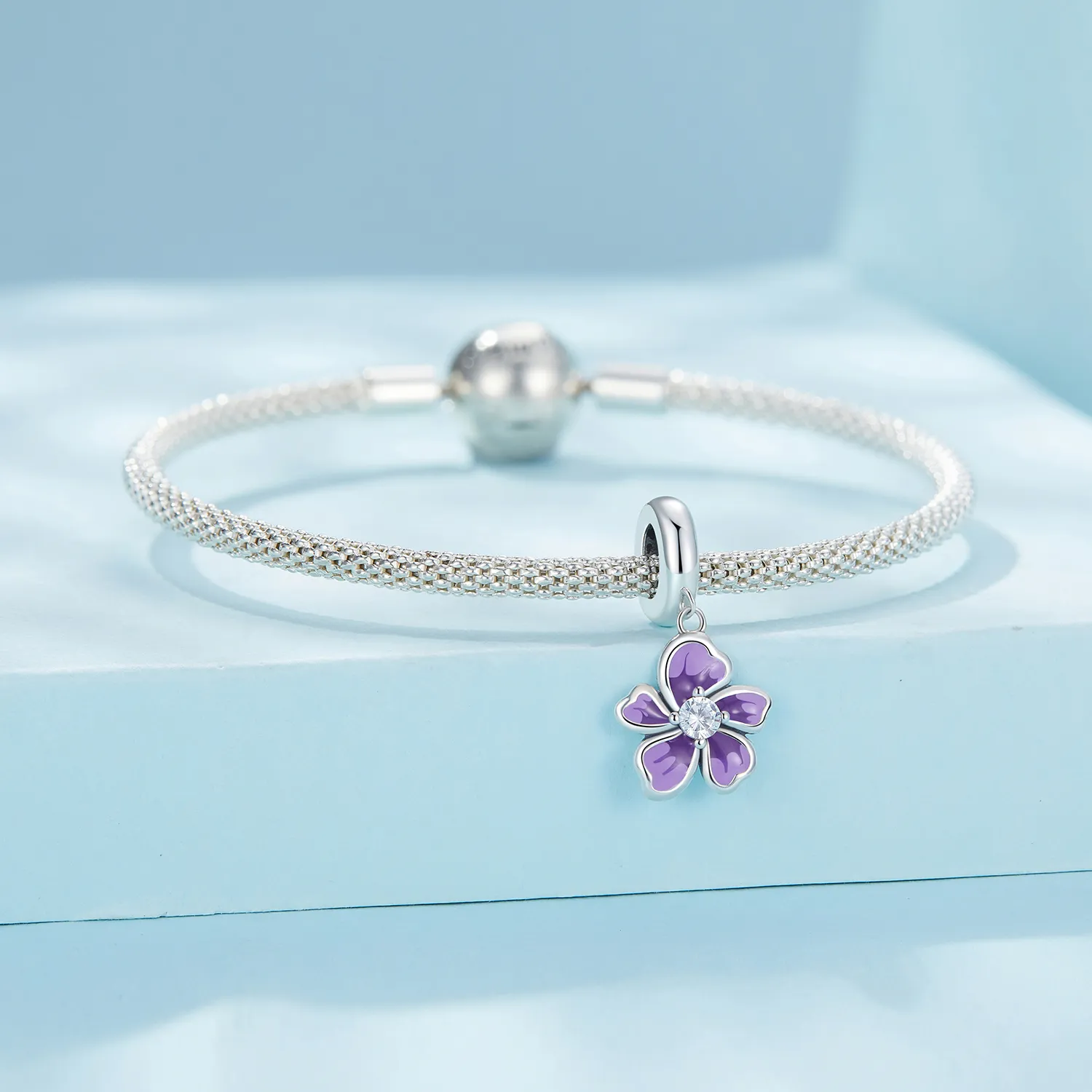 Pandora Style Lilla Flower Dingle - SCC2556