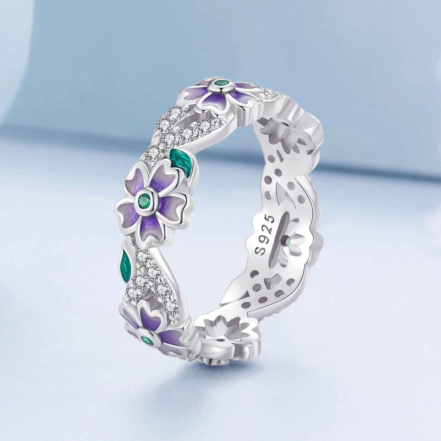 Pandora Style lilla kransring - BSR492