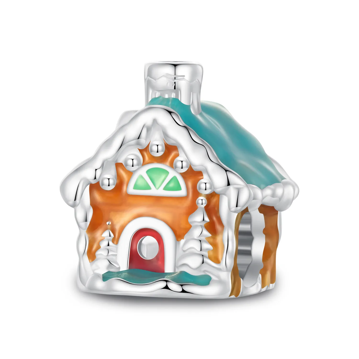 Pandora Style Luminous Christmas Eve House Charm - SCC2646