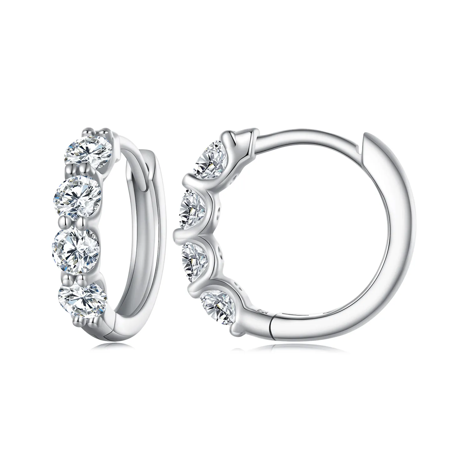 Pandora Style Moissanite Hoop øredobber - MSE030