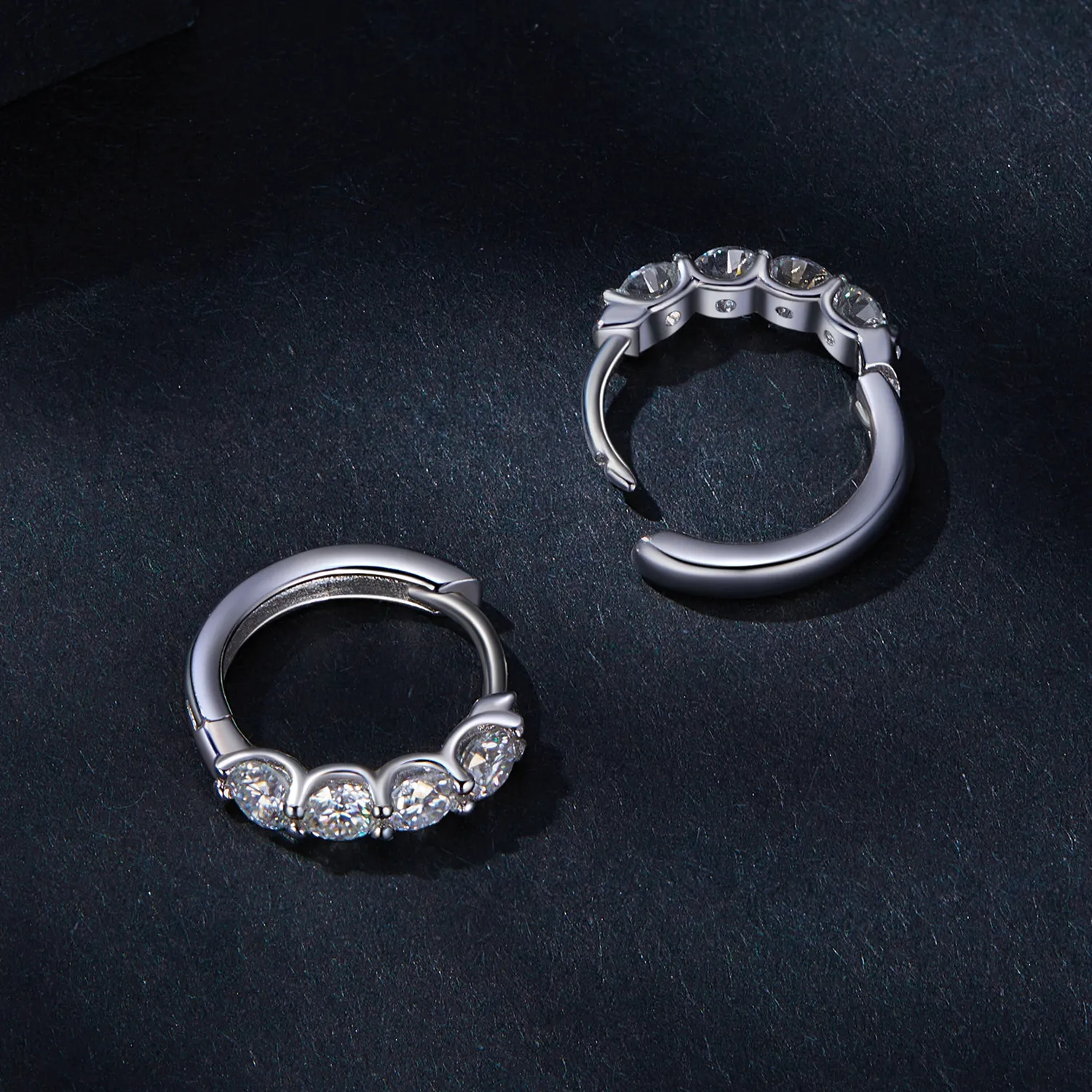 Pandora Style Moissanite Hoop øredobber - MSE030