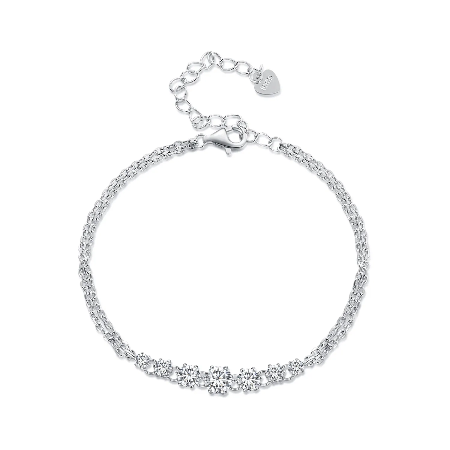 Pandora Style Moissanite-armbånd (ett sertifikat) - MSB008