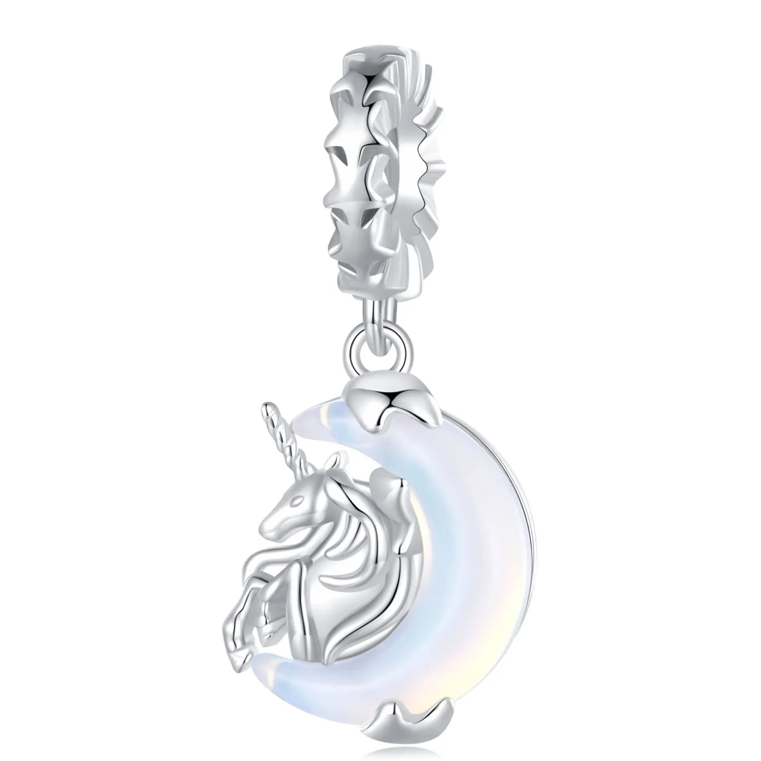 pandora style moon unicorn dangle bsc926