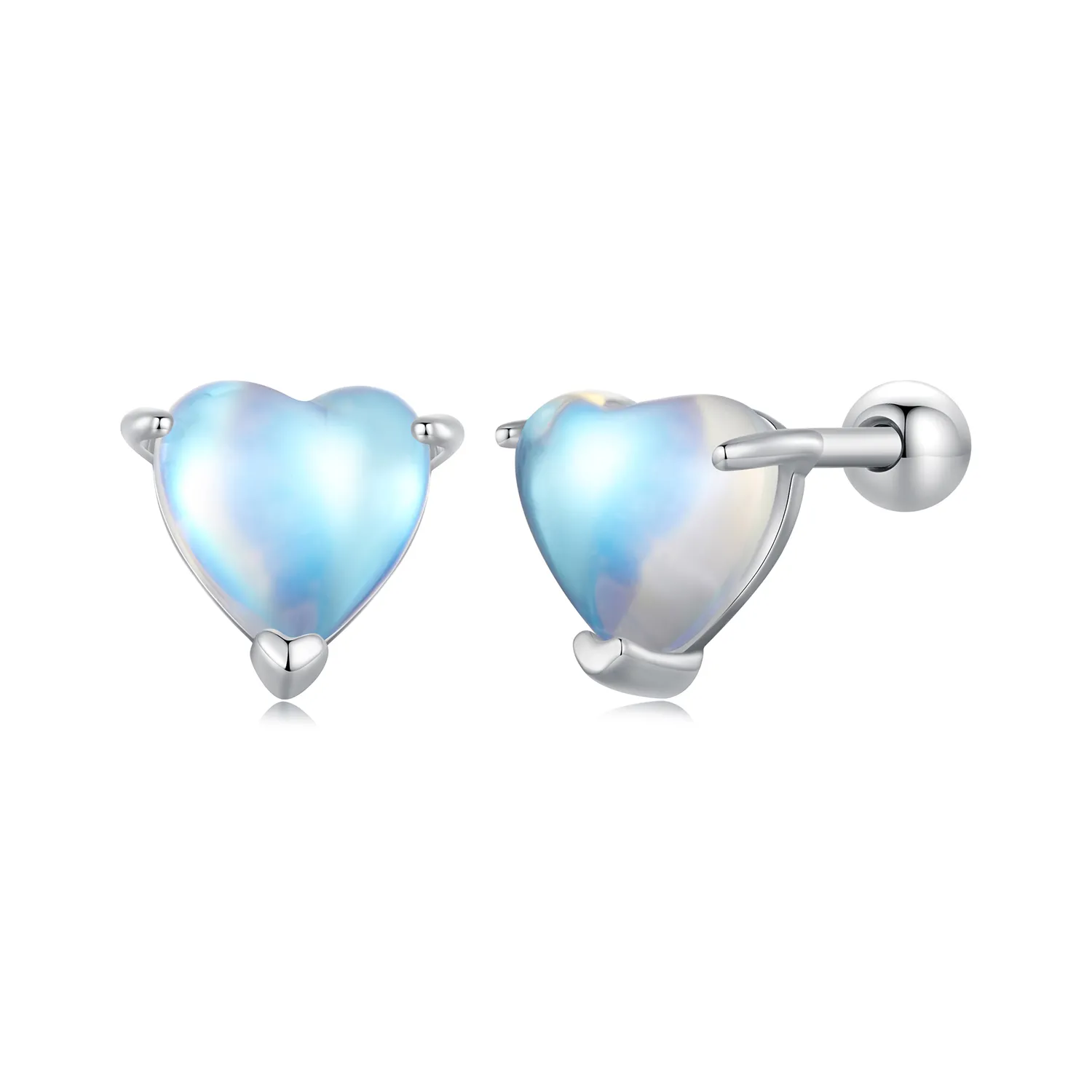 pandora style moonstone øredobber sce1629