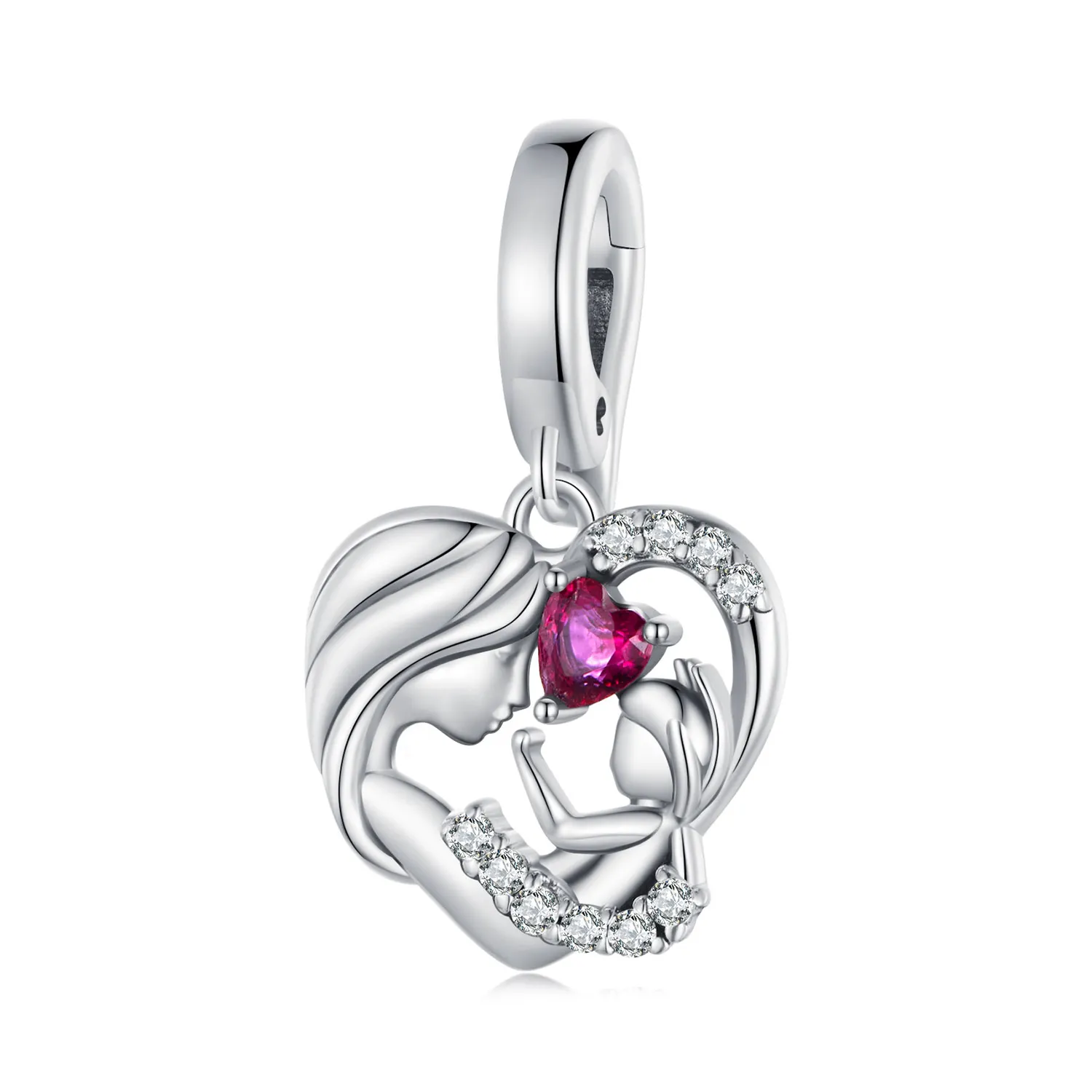 Pandora Style Mother and Son Hug Dangle - BSC901