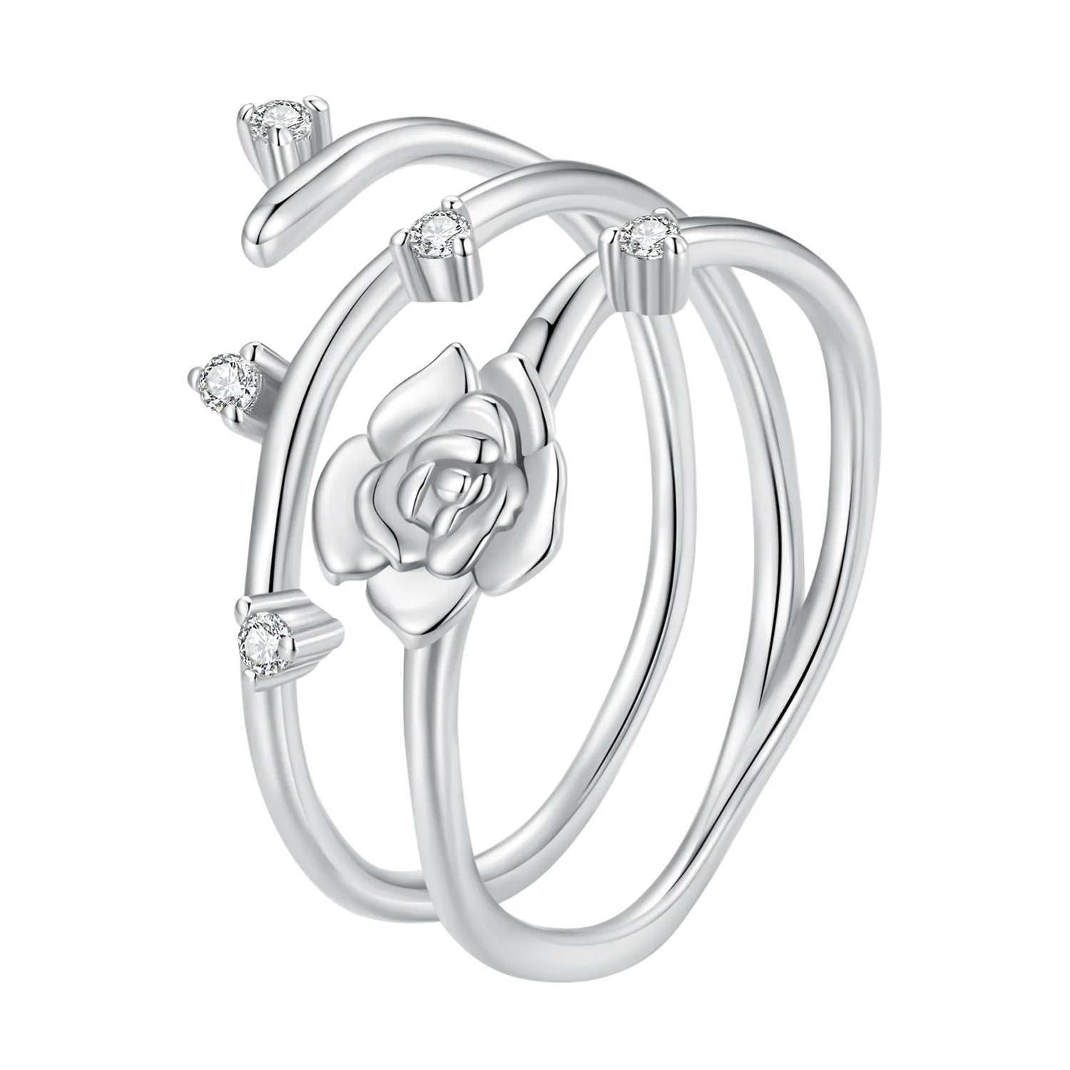 Pandora Style Personlig Allsidig Rose Vine Ring - BSR404