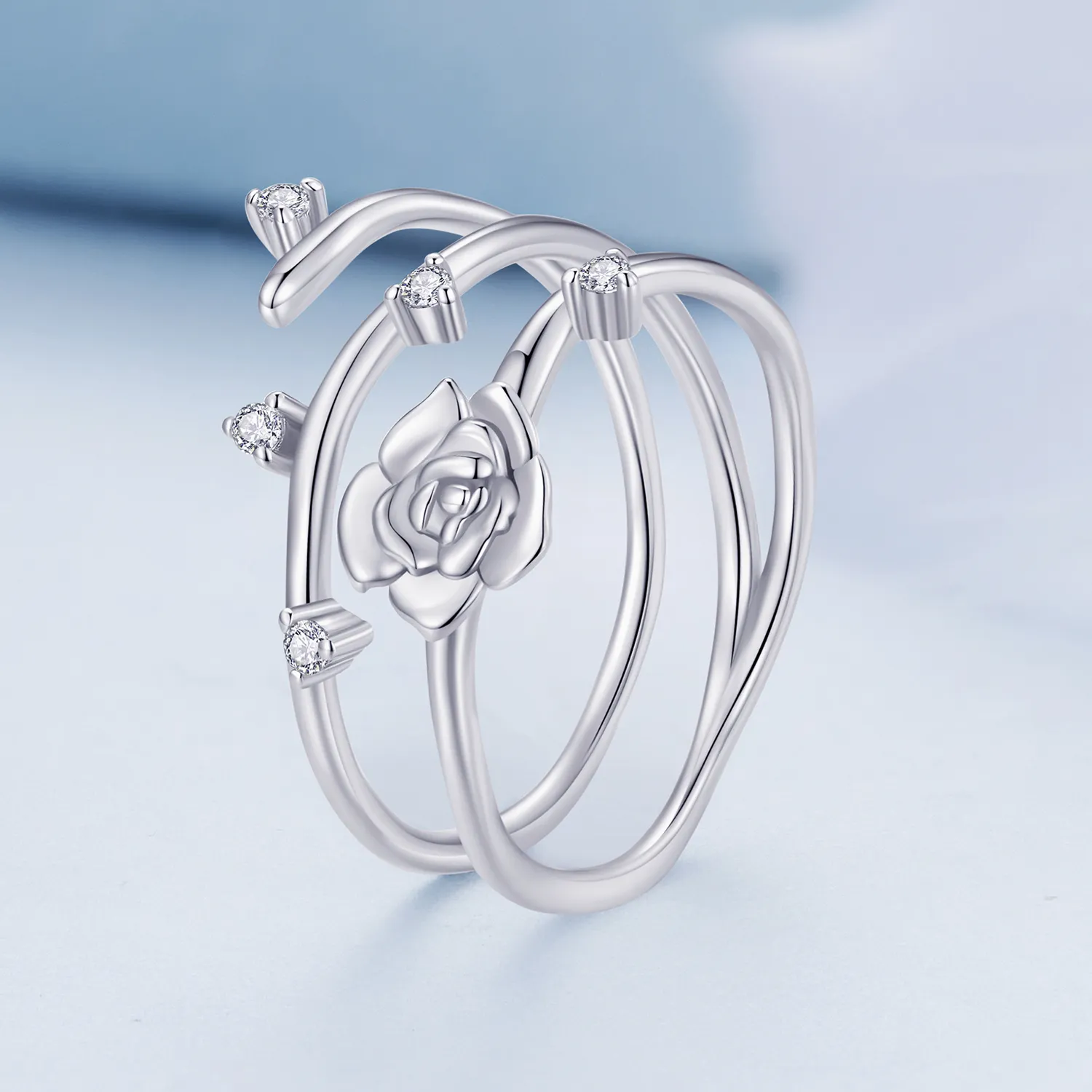 Pandora Style Personlig Allsidig Rose Vine Ring - BSR404