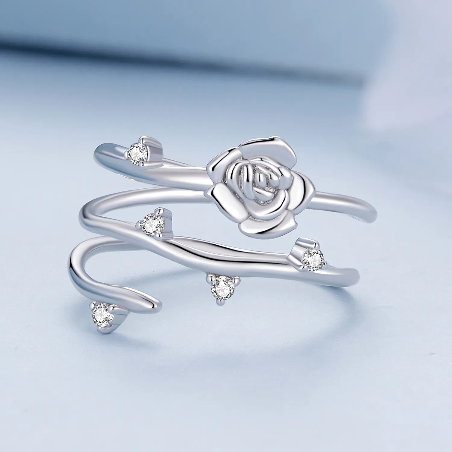 Pandora Style Personlig Allsidig Rose Vine Ring - BSR404