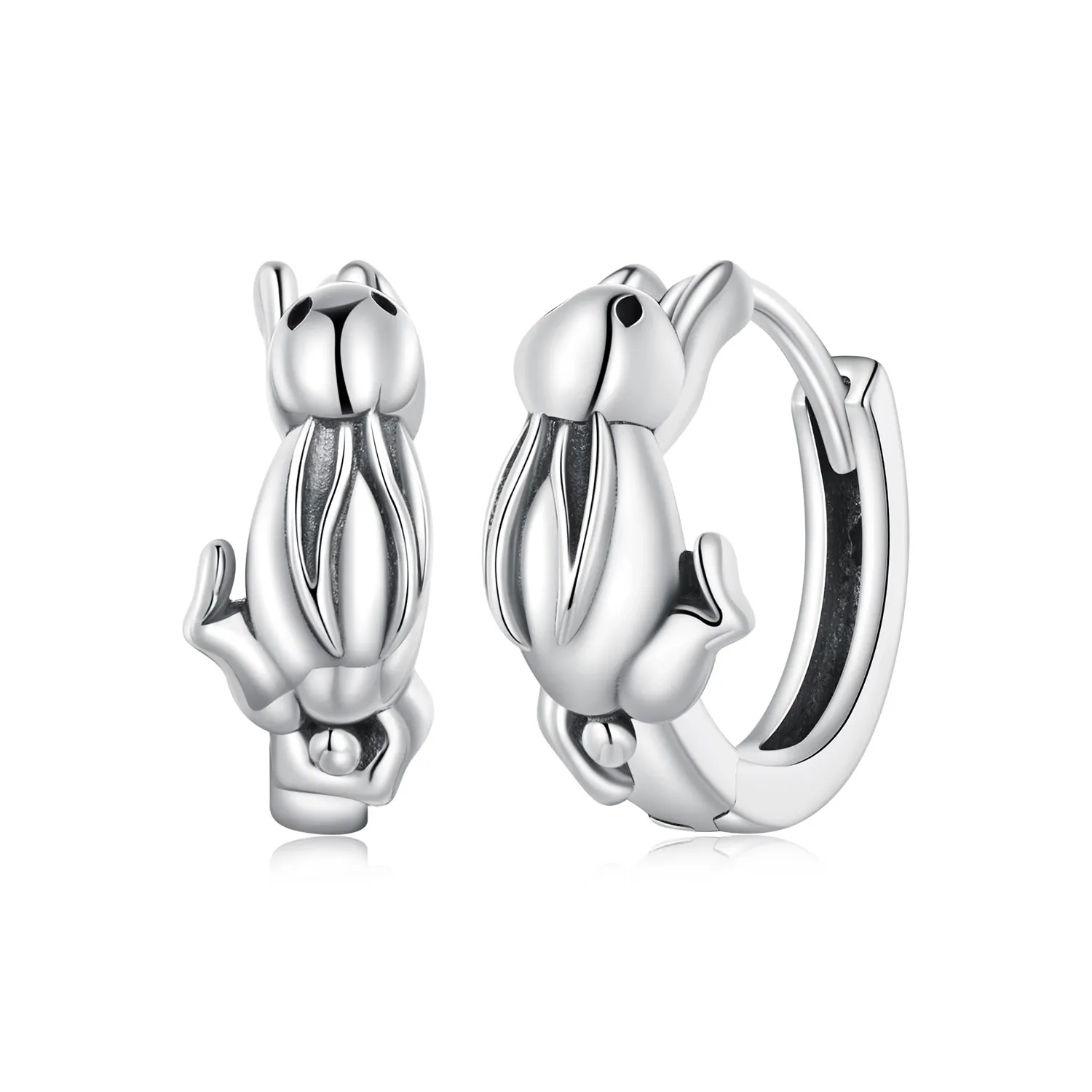 pandora style rabbit hoop øredobber sce1616