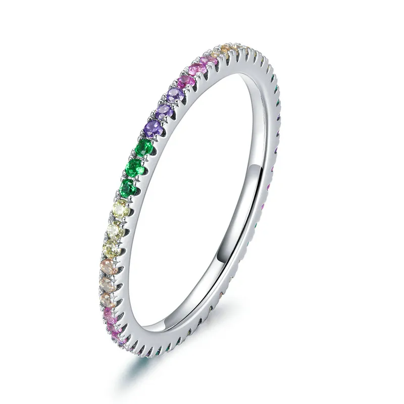 pandora style rainbow ring bsr168