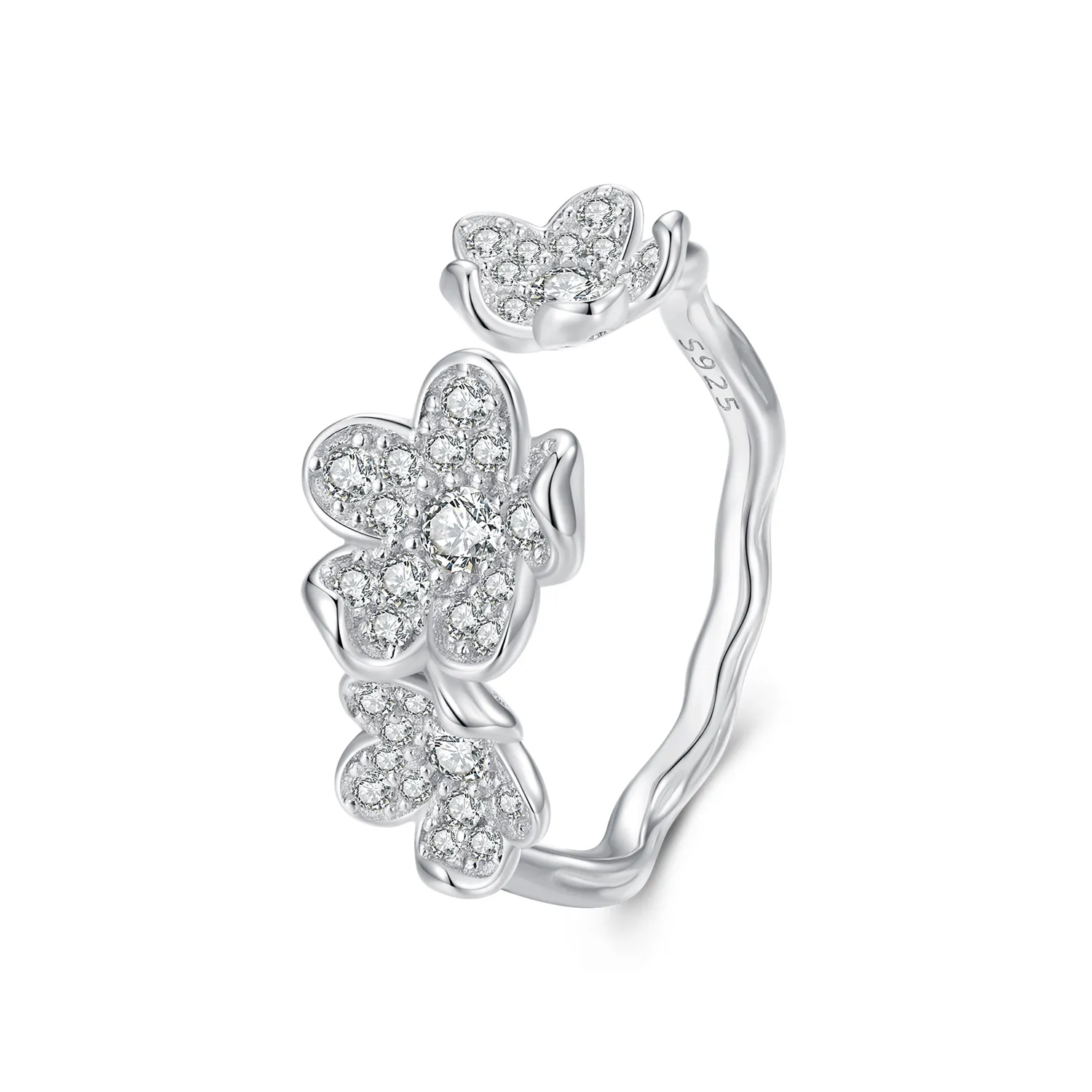 Pandora Style Ring full av blomster - BSR447