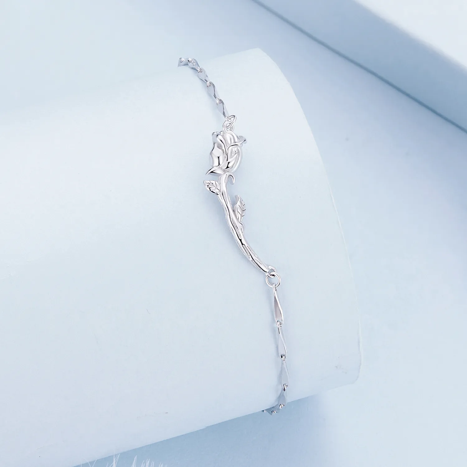 Pandora Style Rose Chain Armbånd - BSB146