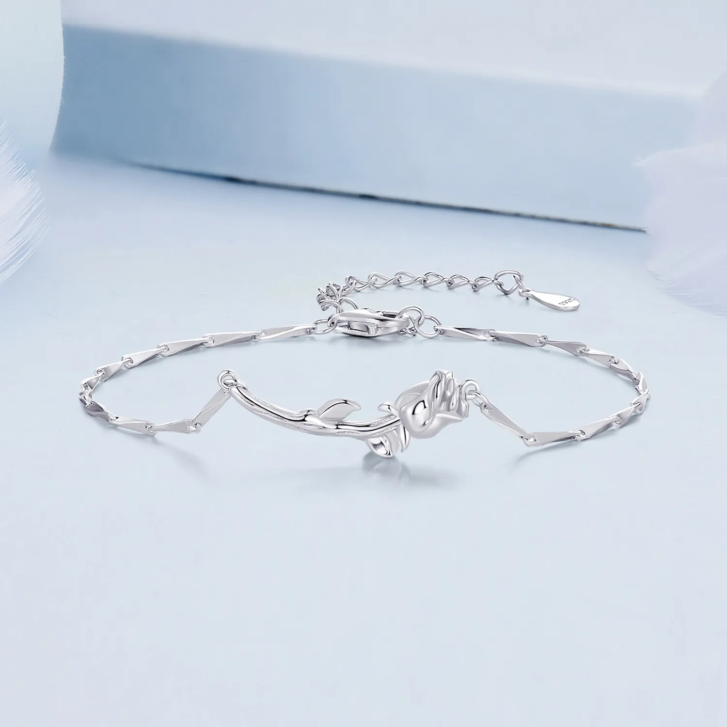 Pandora Style Rose Chain Armbånd - BSB146