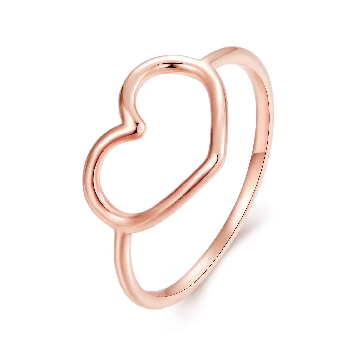 pandora style rose gold hjerteformet ring scr641 c