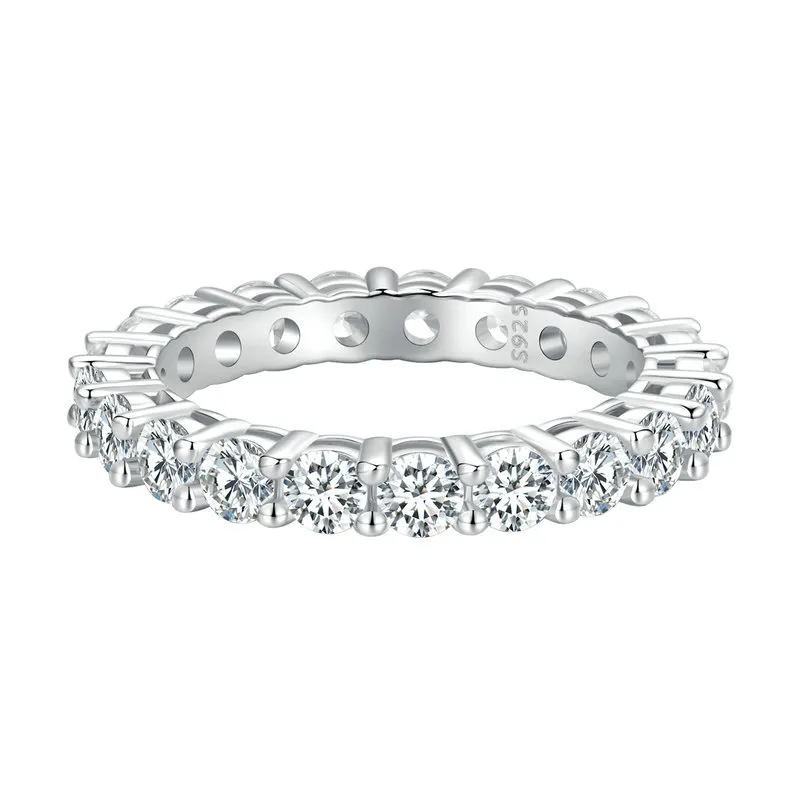 Pandora Style Shining Moissanite Ring (ett sertifikat) - MSR020