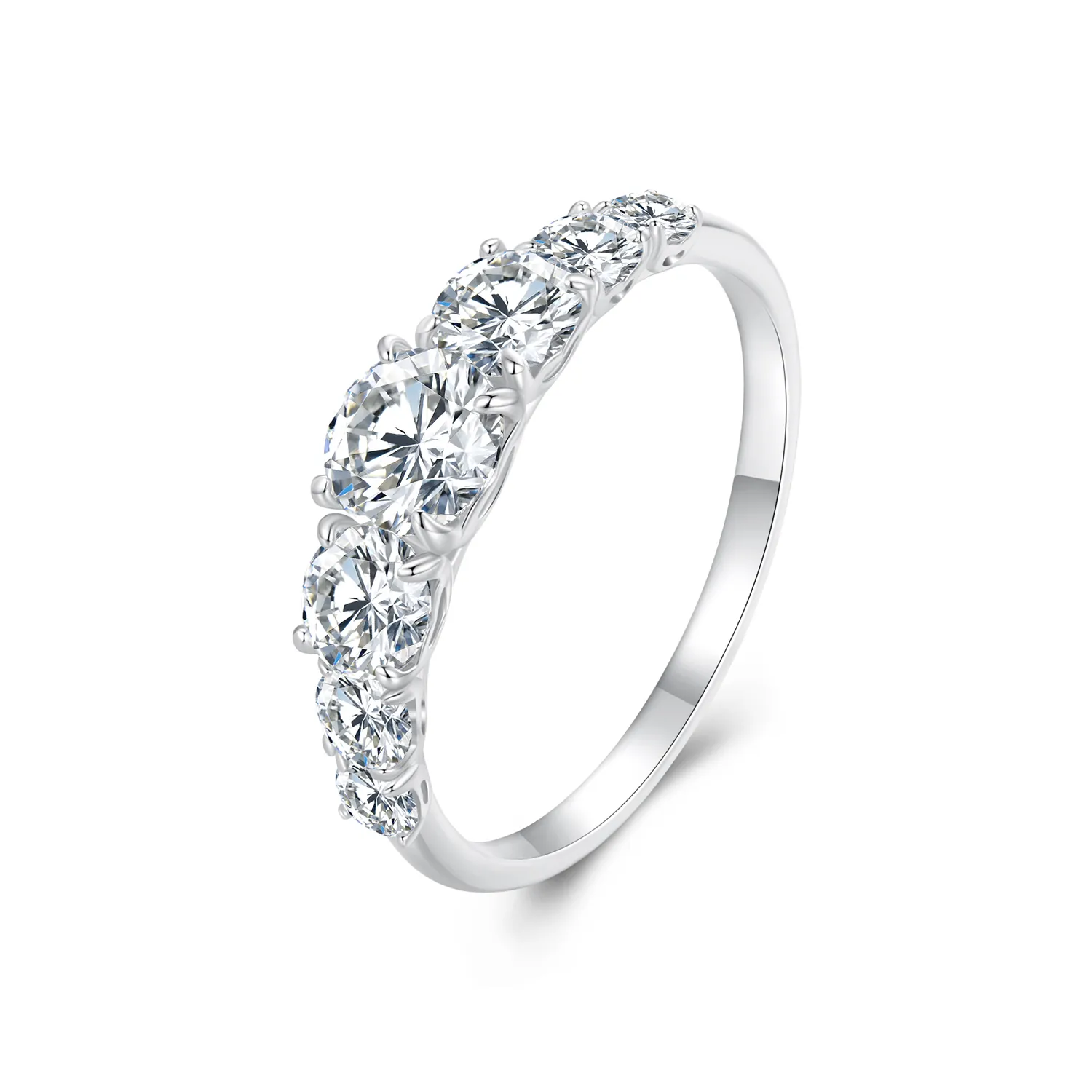 Pandora Style Shining Moissanite Ring (ett sertifikat) - MSR037