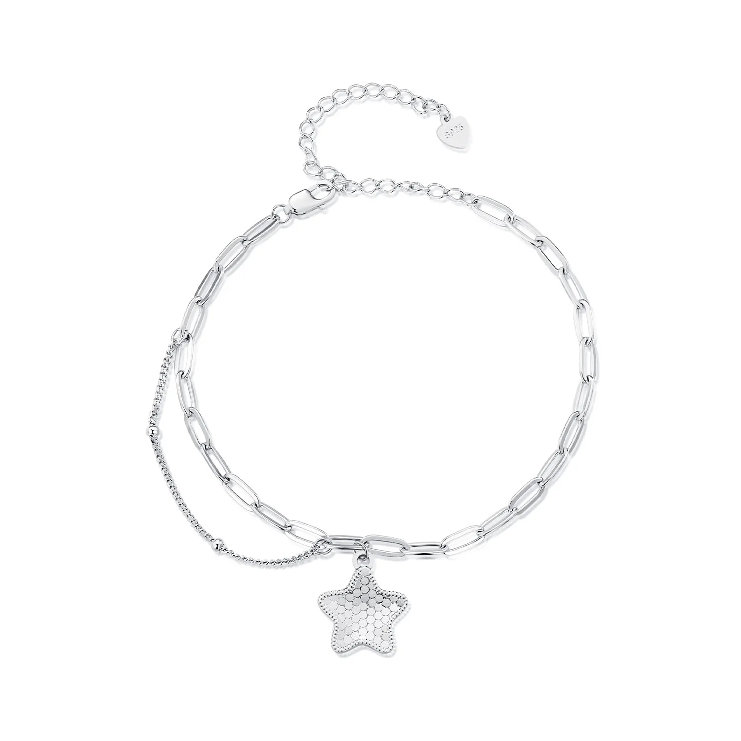 pandora style shining star chain armbånd bsb137