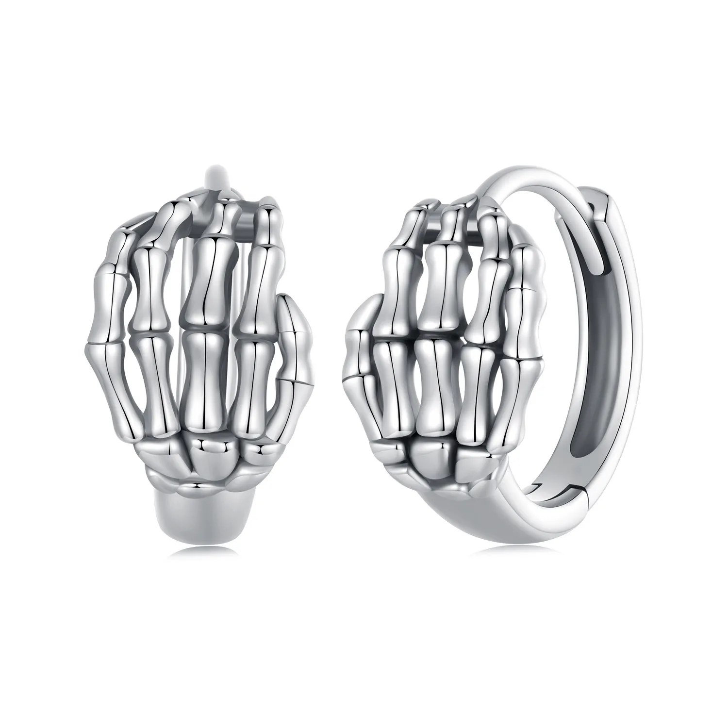 pandora style skeleton hand hoop øredobber sce1641