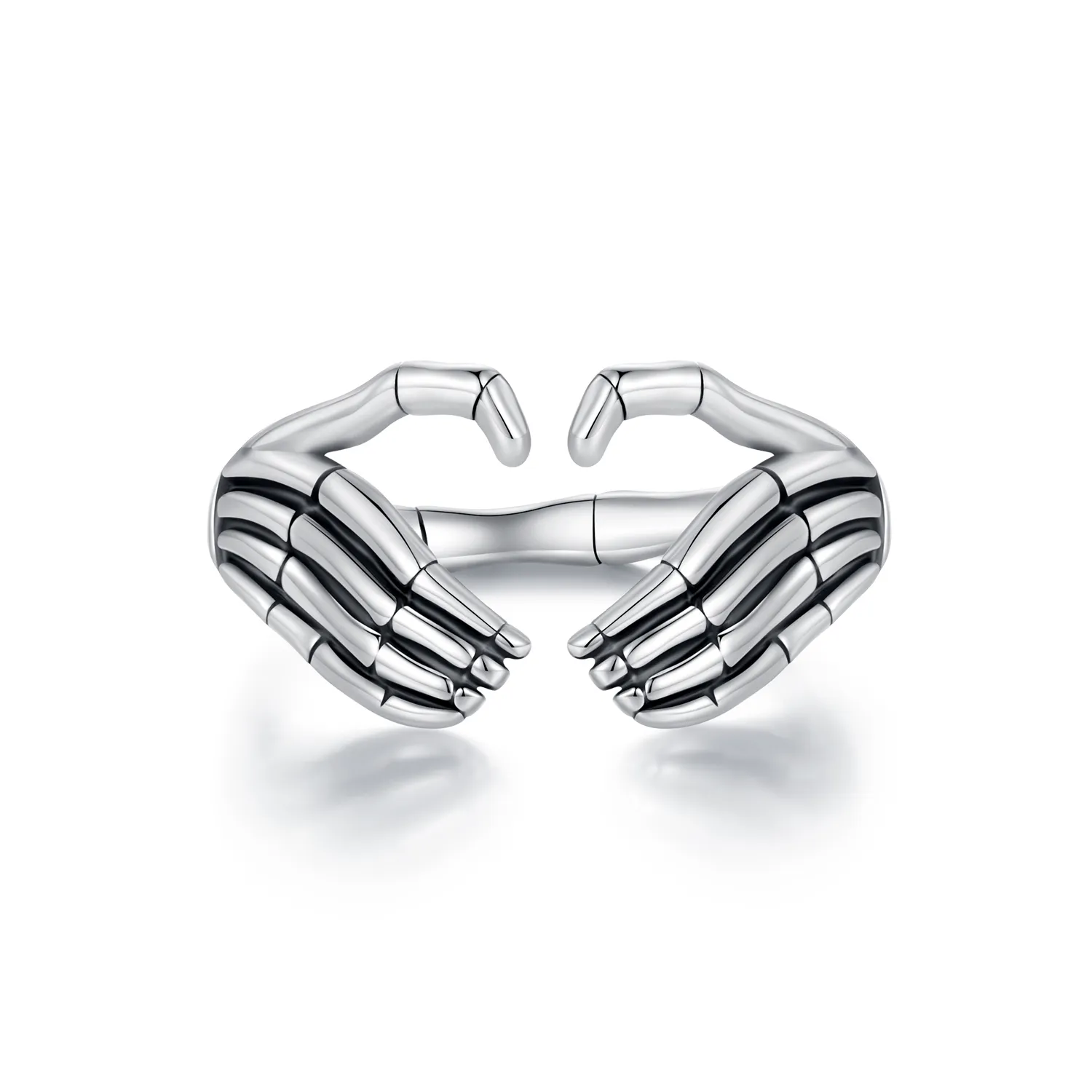 pandora style skeleton hand ring scr971 e