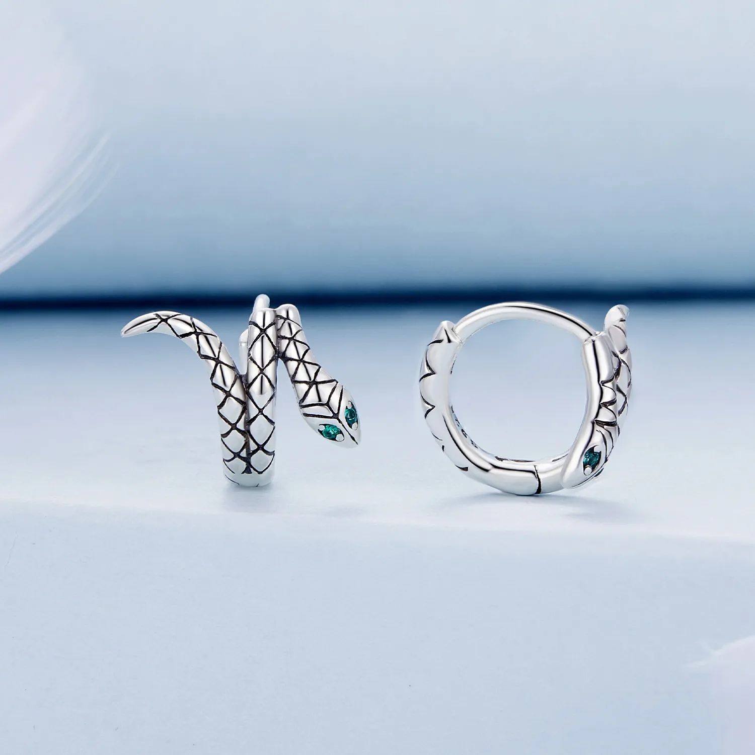 Pandora Style Snake Hoop øredobber - BSE883