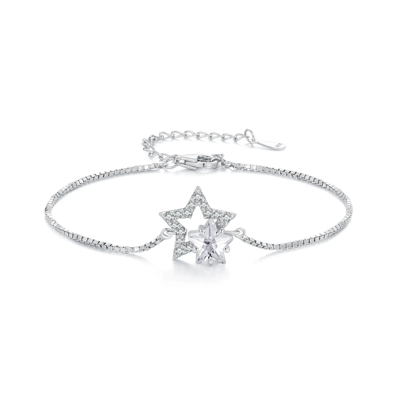 Pandora Style Star Chain Armbånd - BSB143