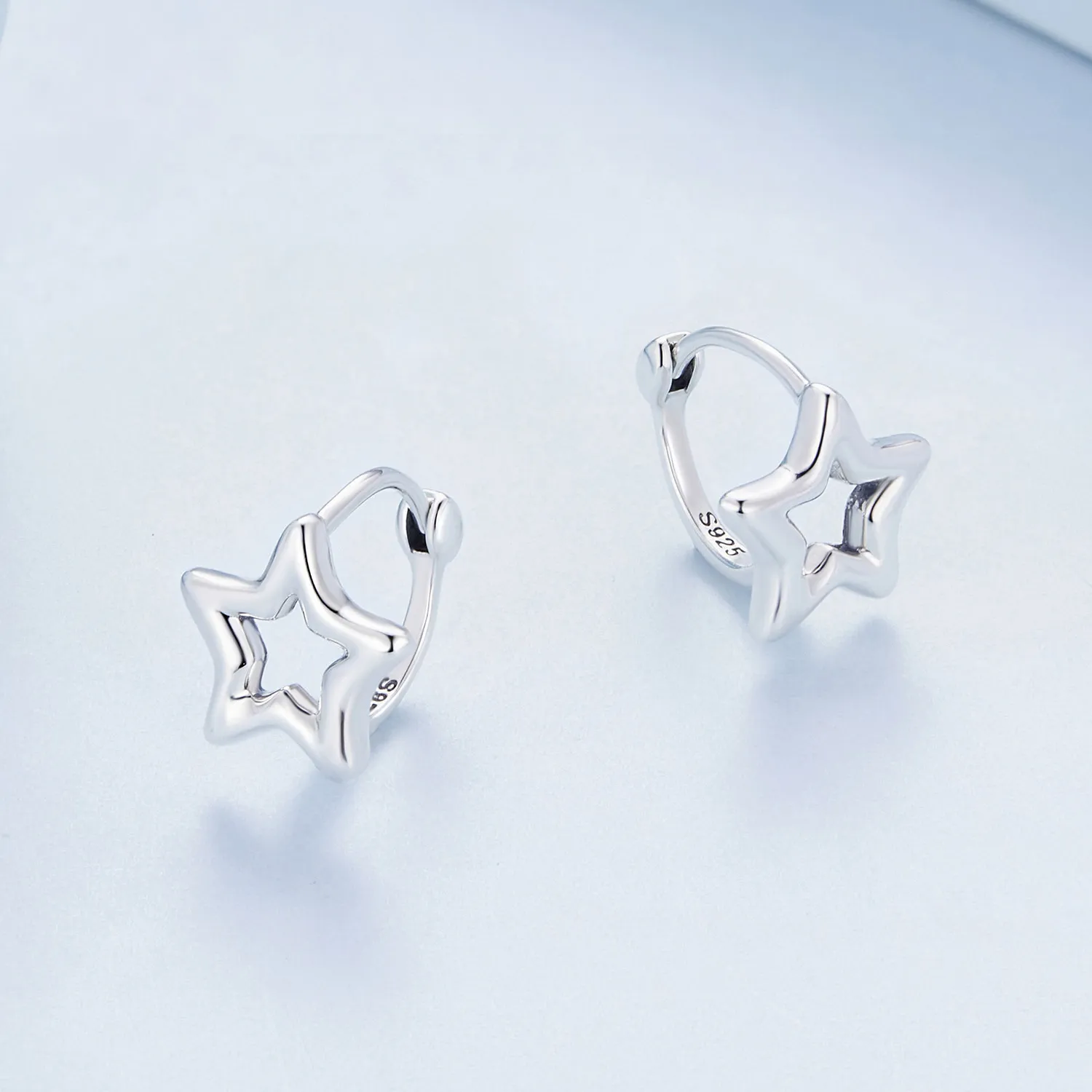 Pandora Style Star Hoop øredobber - BSE896