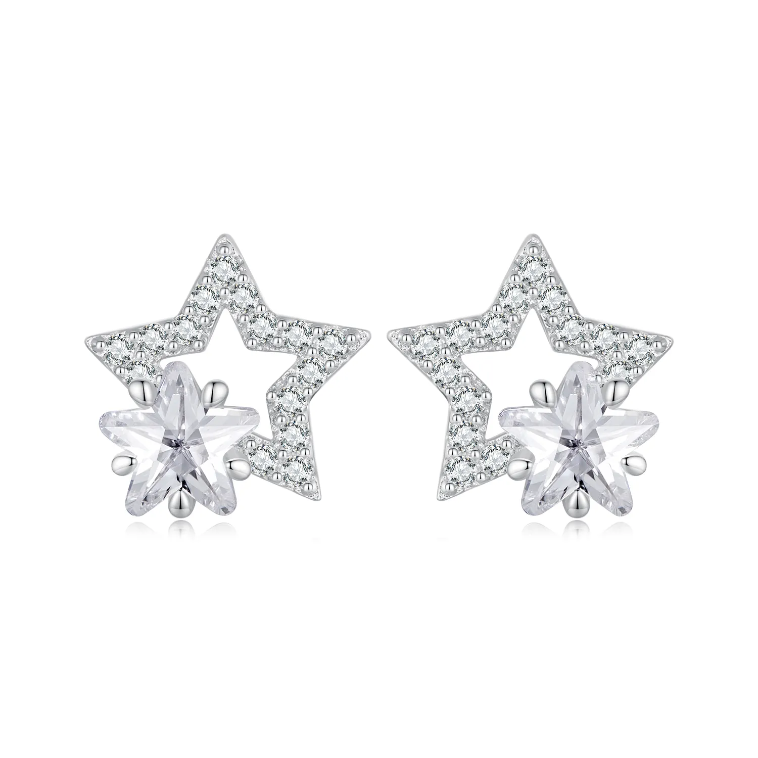 pandora style star studs øredobber bse878