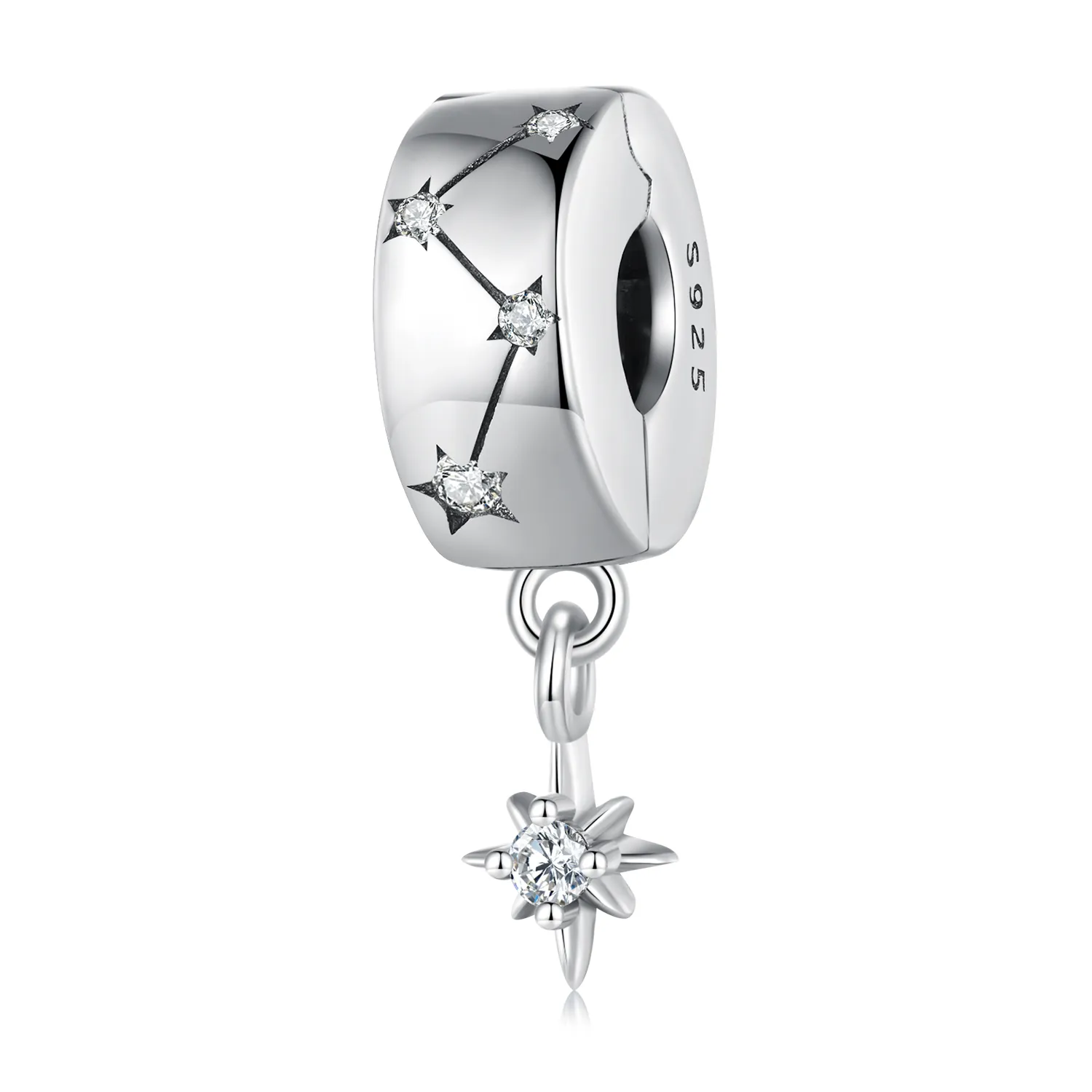 Pandora Style Starburst Circle Clip - BSC808