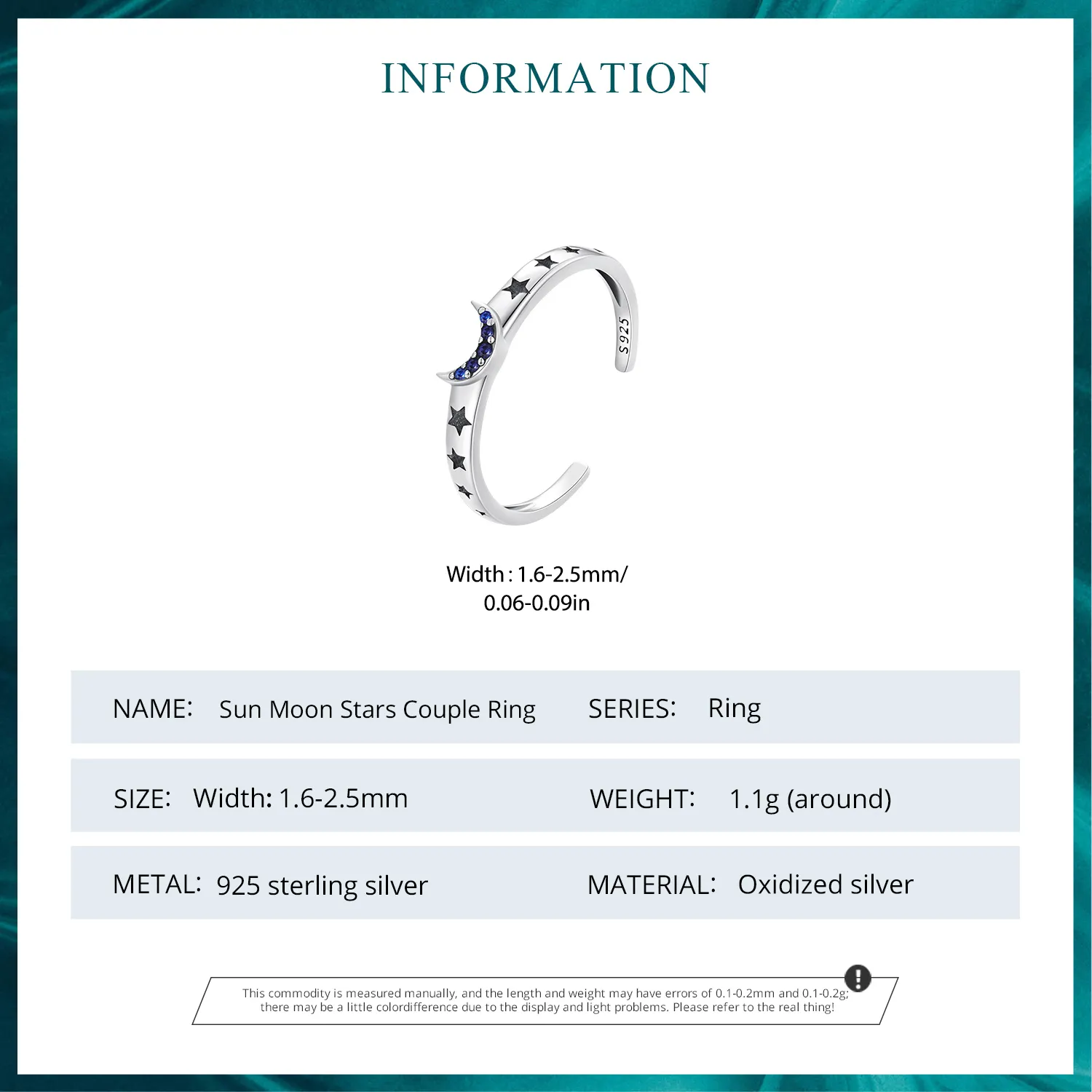 Pandora Style Sun, Moon and Stars Parring - BSR490-E