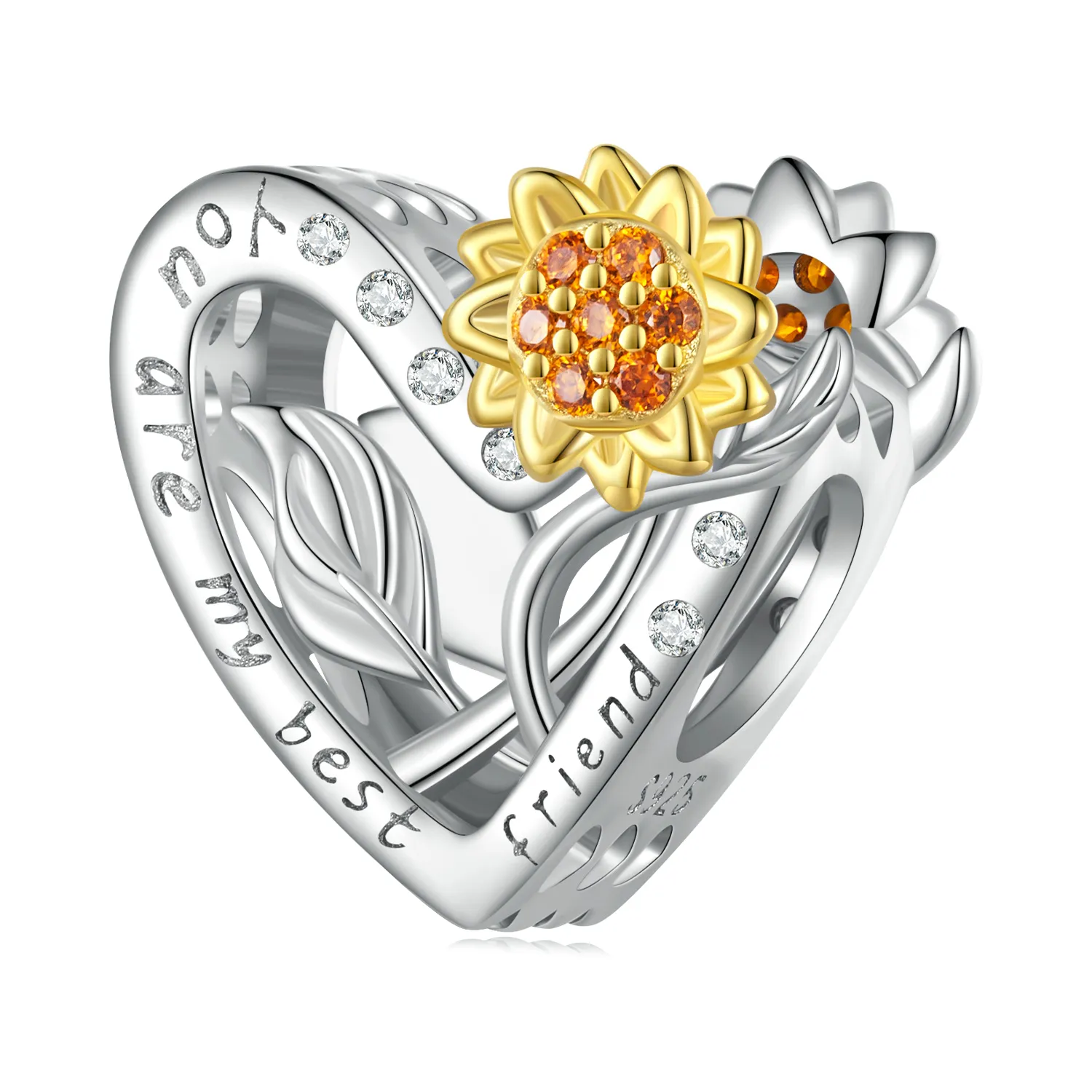 Pandora Style Sunflower Charm - BSC839