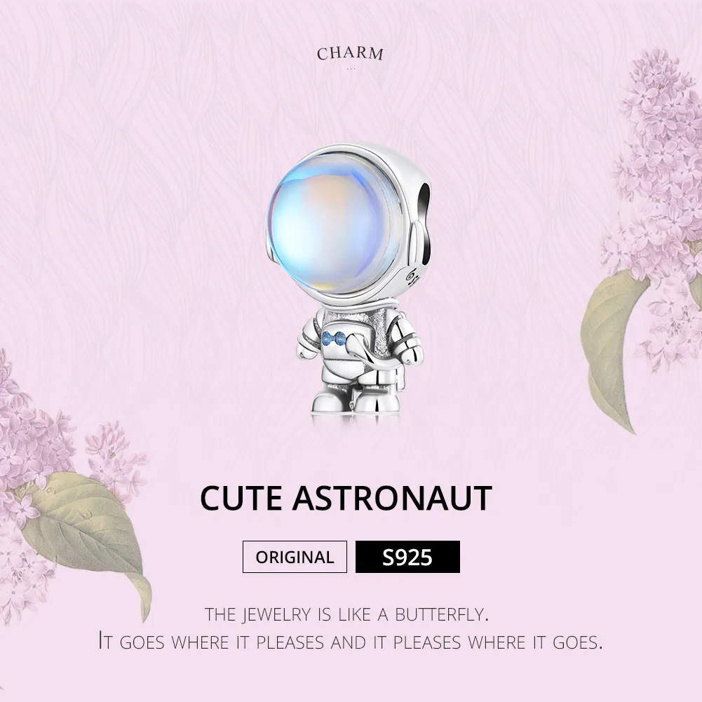 Pandora Style Varmfølende Astronaut Charm - BSC578